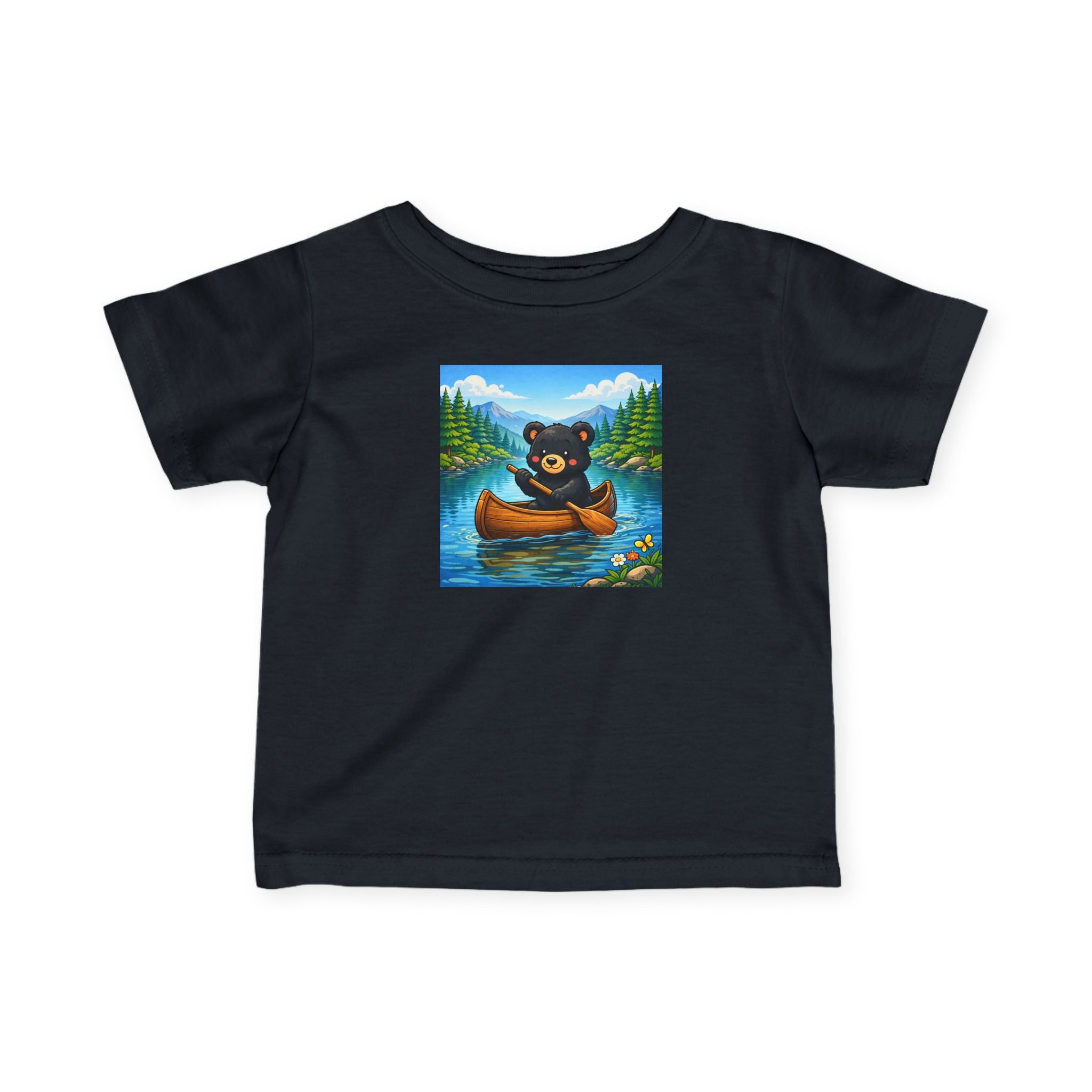 Infant Tee — Cute Bear Canoe Design (Baby T‑Shirt)