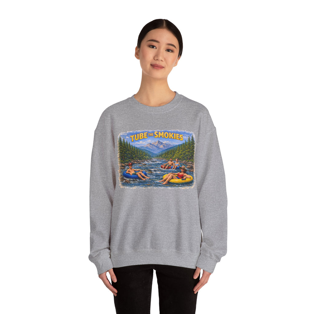 Tube the Smokies Crewneck Sweatshirt – Scenic River Tubing Graphic