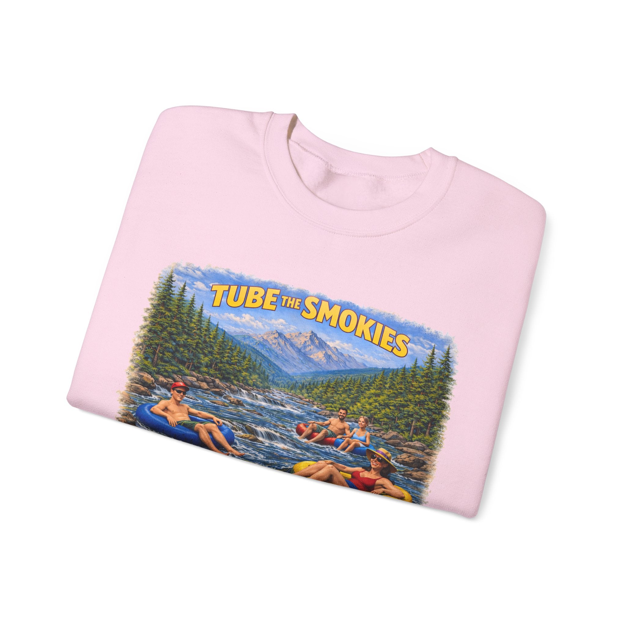 Tube the Smokies Crewneck Sweatshirt – Scenic River Tubing Graphic