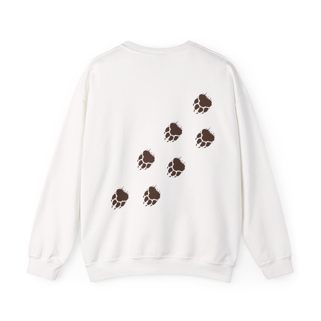 Muddy Bear Paw Tracks - Unisex Pullover Sweatshirt