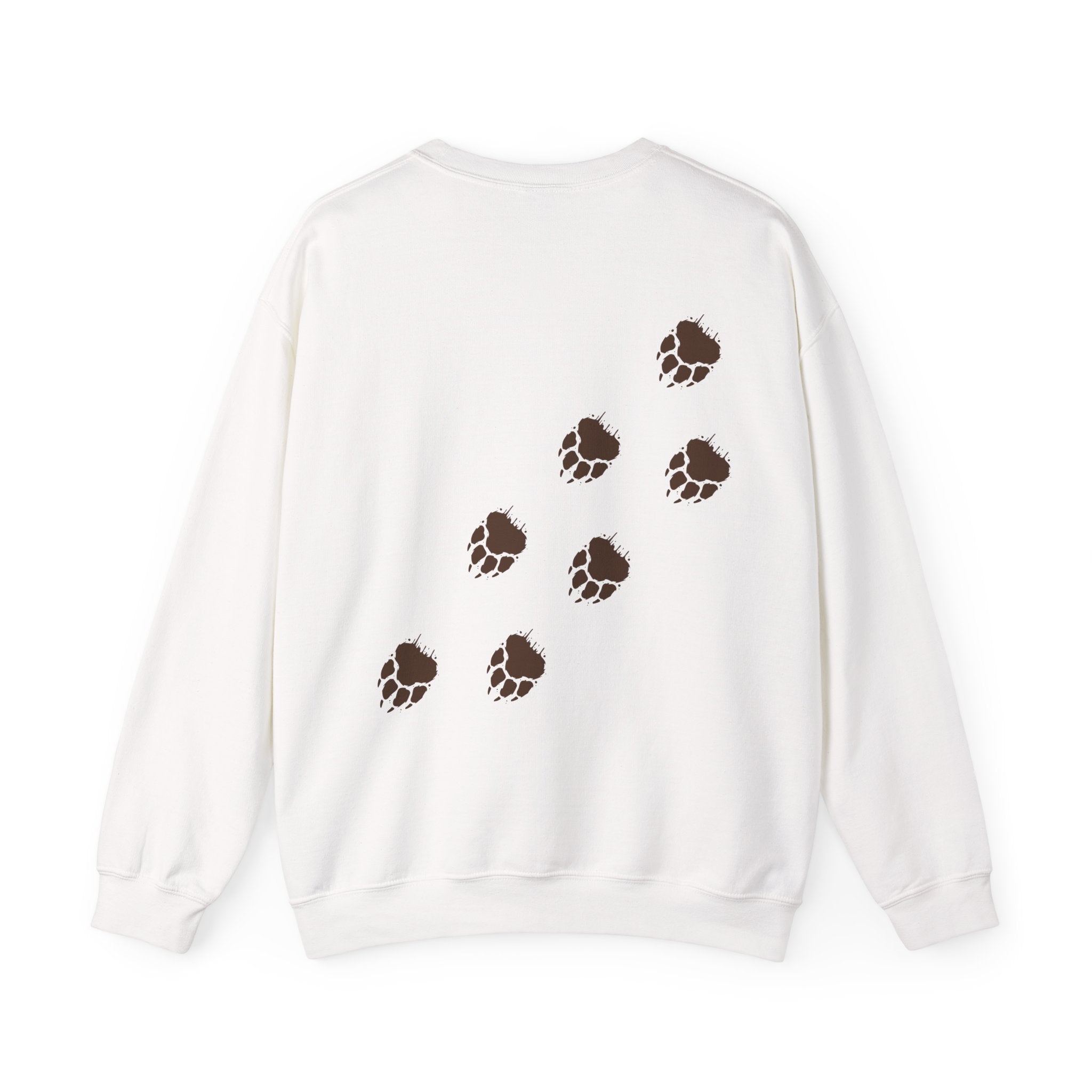 Muddy Bear Paw Tracks - Unisex Pullover Sweatshirt