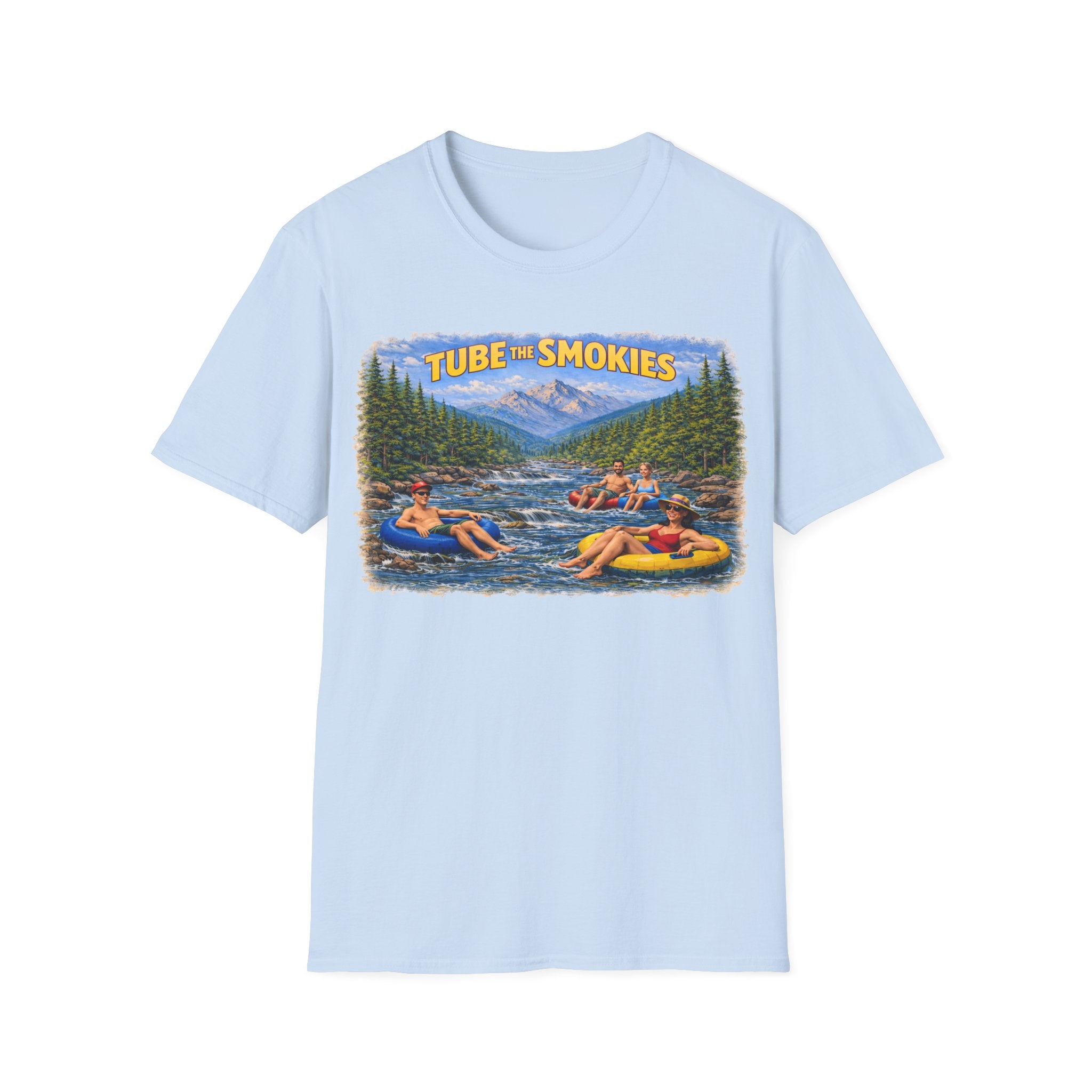 Tube the Smokies Unisex T-Shirt — River Tubing Graphic Tee for Smoky Mountains Fans