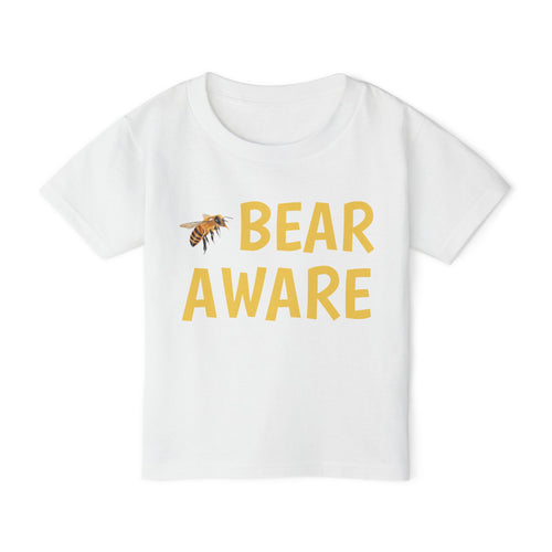 Bear Aware Toddler T-Shirt — Cute Bee Graphic Preschool Tee