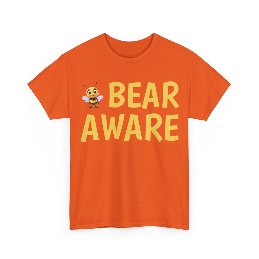 Bear Aware Unisex Tee — Cute Bee Graphic Wildlife Awareness T-Shirt