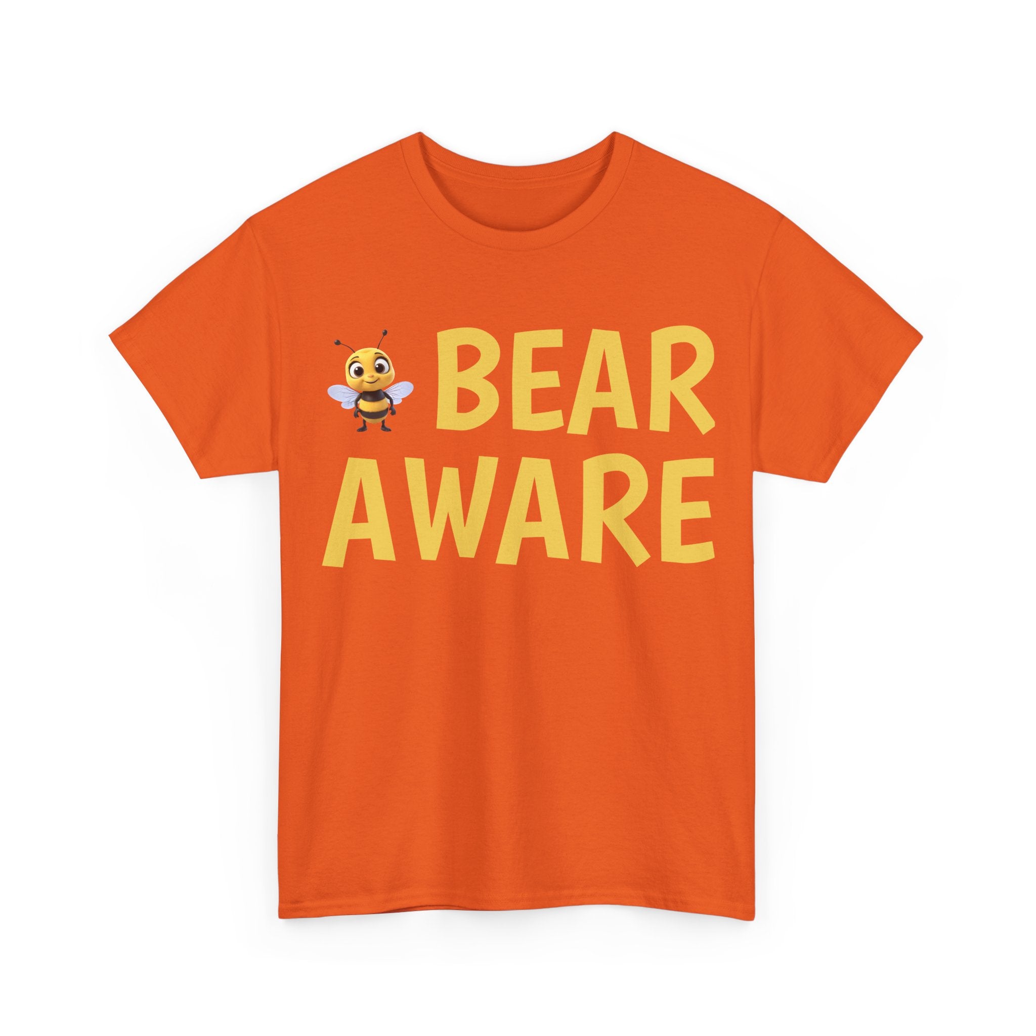Bear Aware Unisex Tee — Cute Bee Graphic Wildlife Awareness T-Shirt