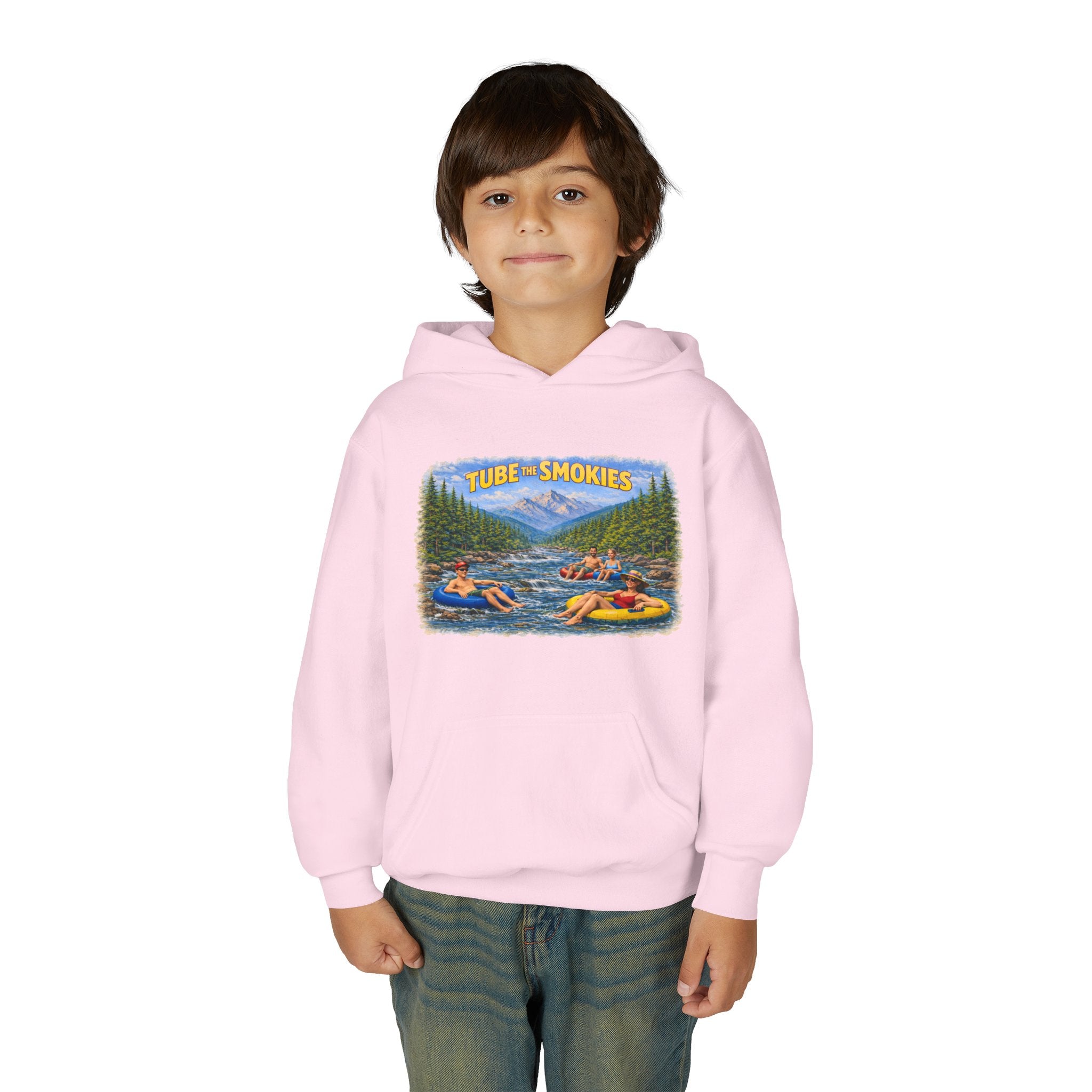 Tube The Smokies Youth Hoodie – River Tubing Graphic Sweatshirt