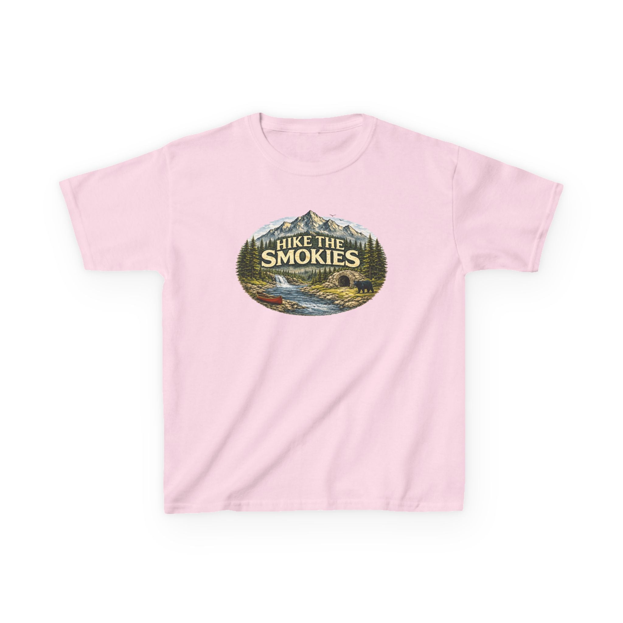 Kids Tee — "Hike the Smokies" Scenic Mountain Camping Shirt