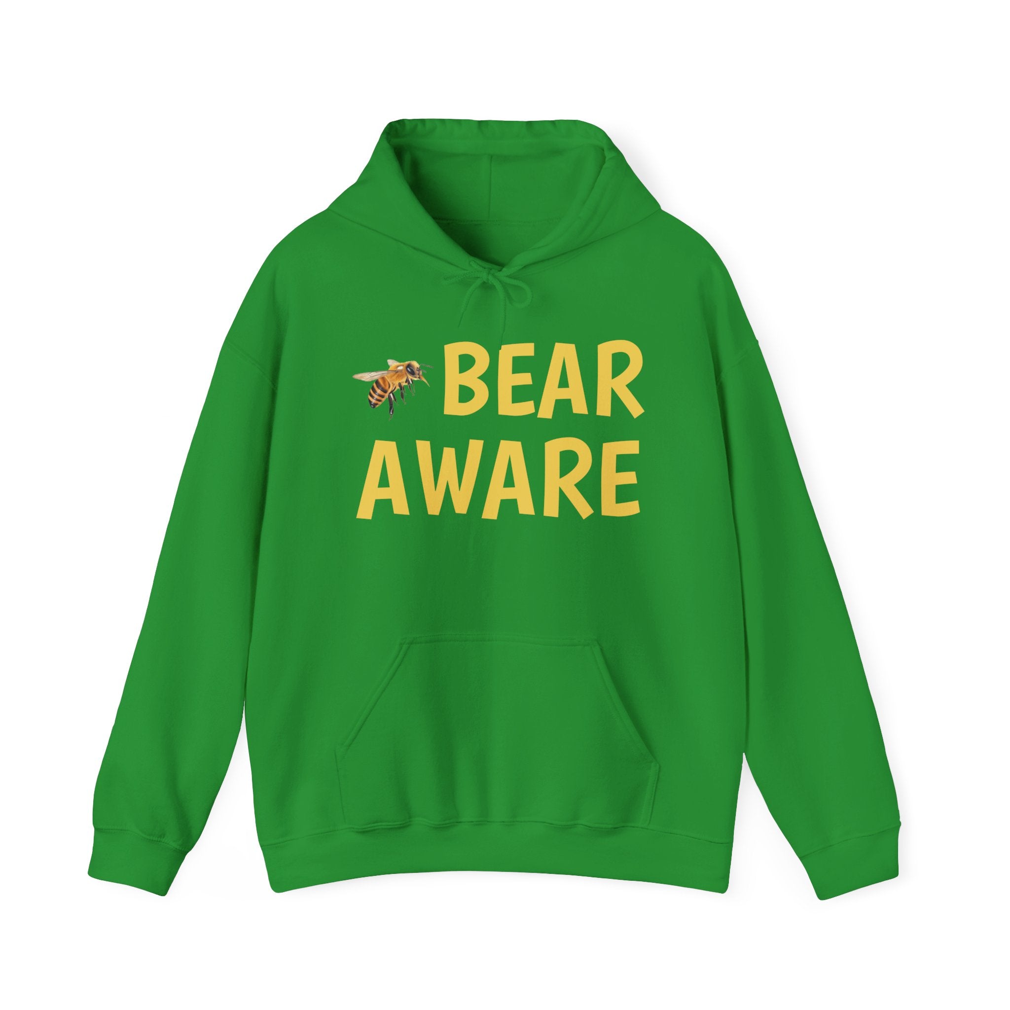 Bear Aware Hoodie - Cute Bear Illustration Wildlife Conservation Pullover