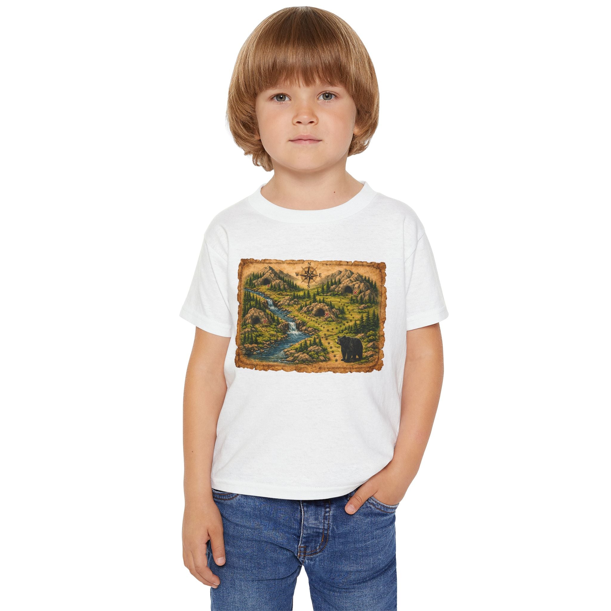 Toddler T-Shirt — Bear Cave Treasure Map