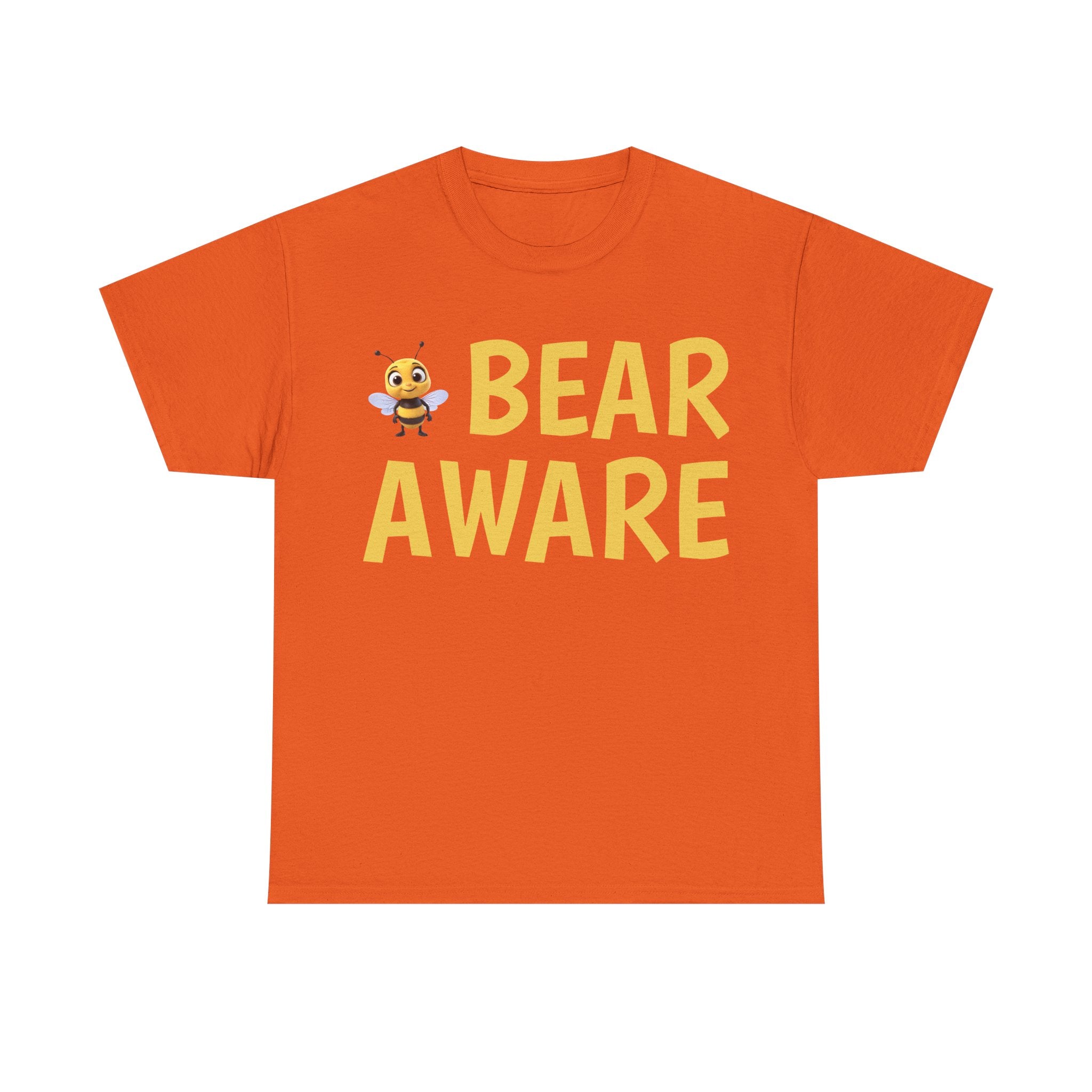 Bear Aware Unisex Tee — Cute Bee Graphic Wildlife Awareness T-Shirt