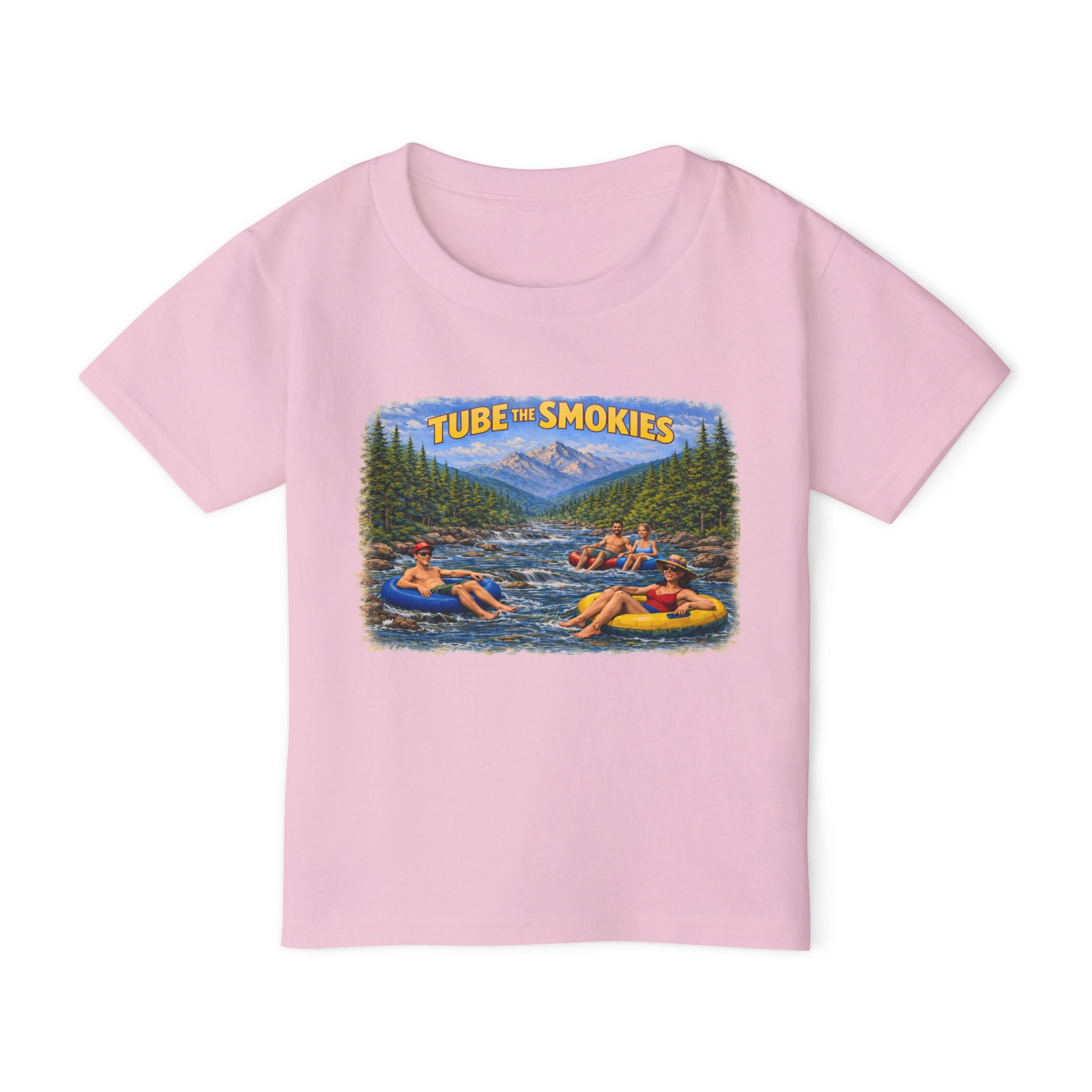 Tube the Smokies Toddler T-Shirt - Kids Summer River Tubing Graphic Tee