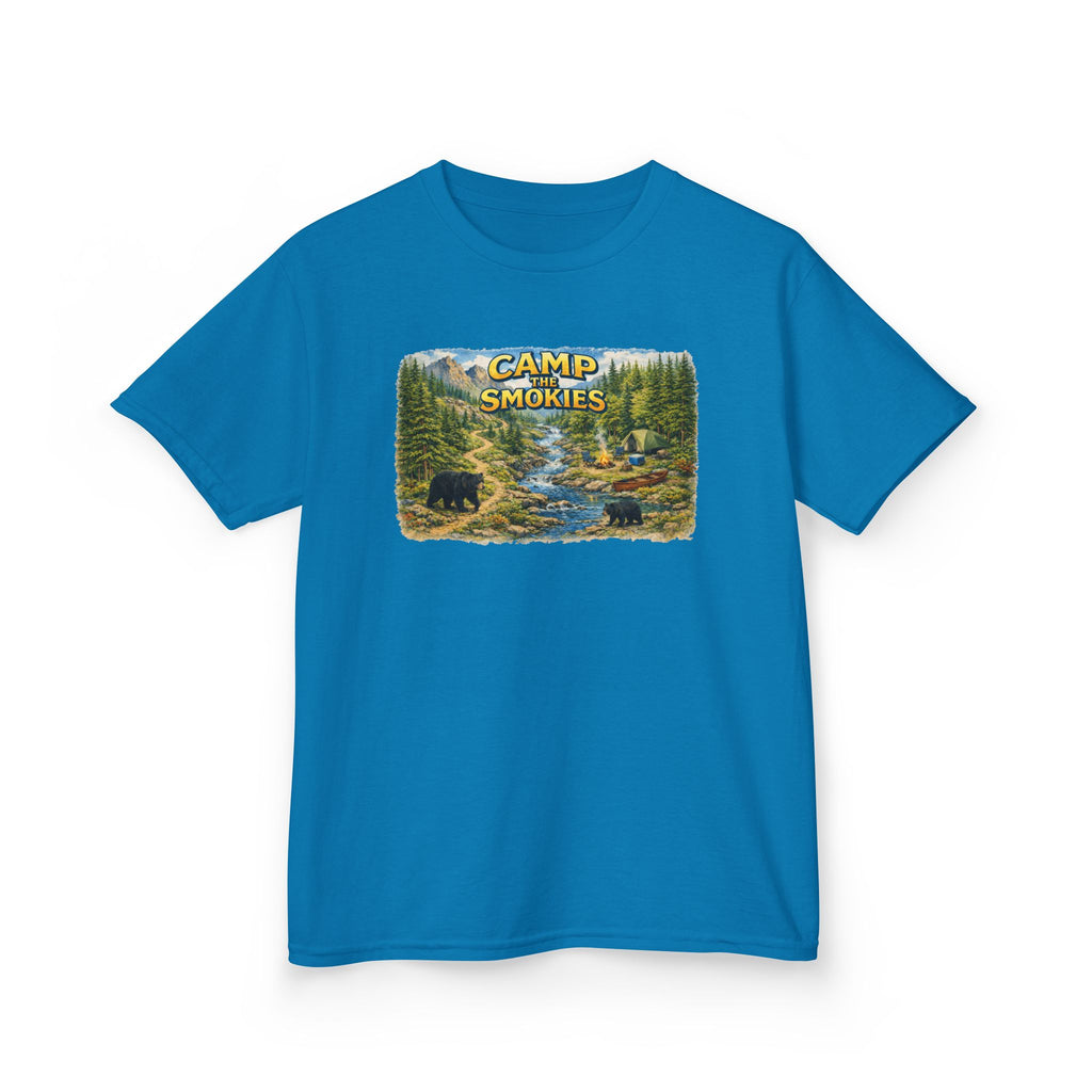 Kids Camp The Smokies T-Shirt — Scenic Smoky Mountains Camp Tee