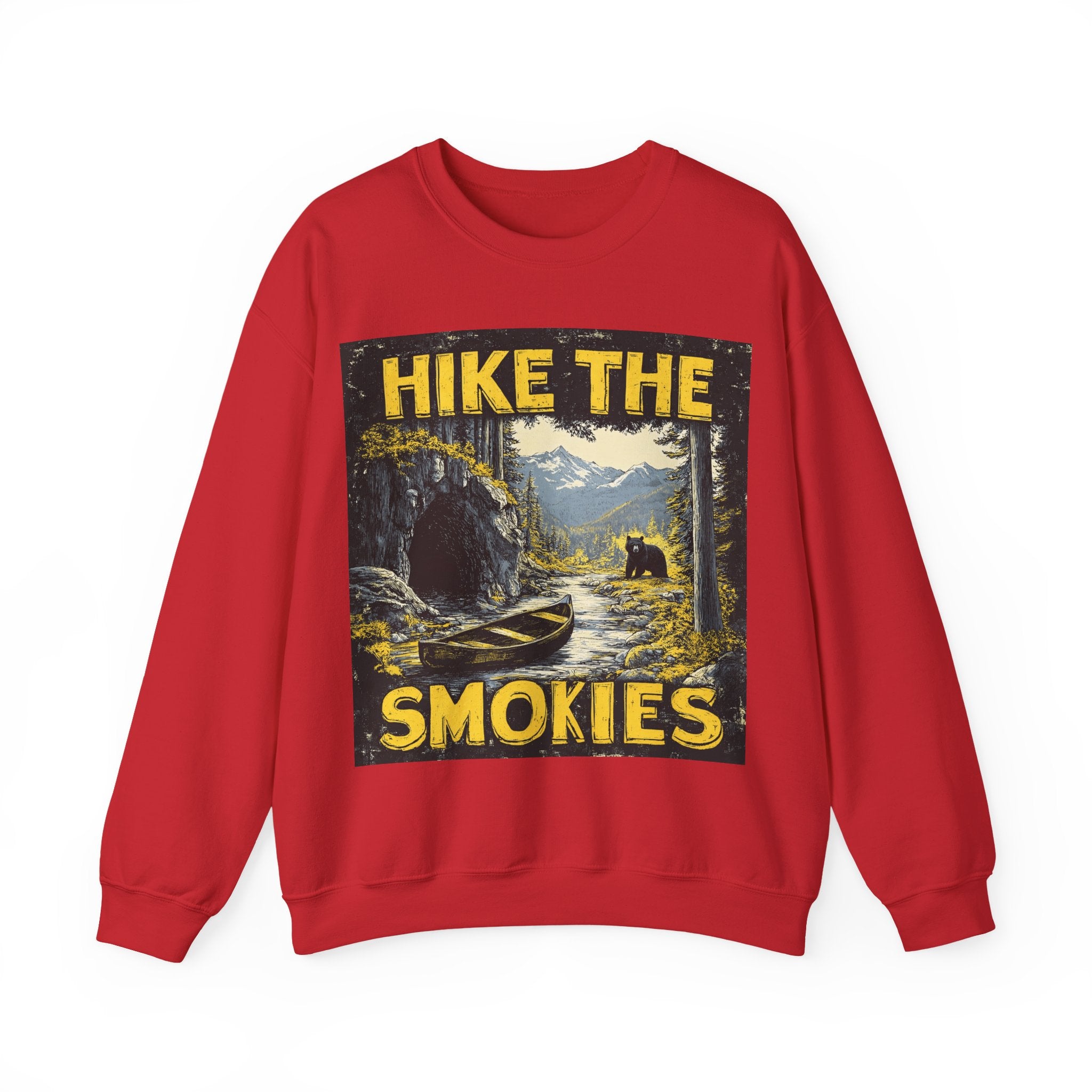 Hike the Smokies Sweatshirt — Vintage Mountain Hiking Unisex Crewneck