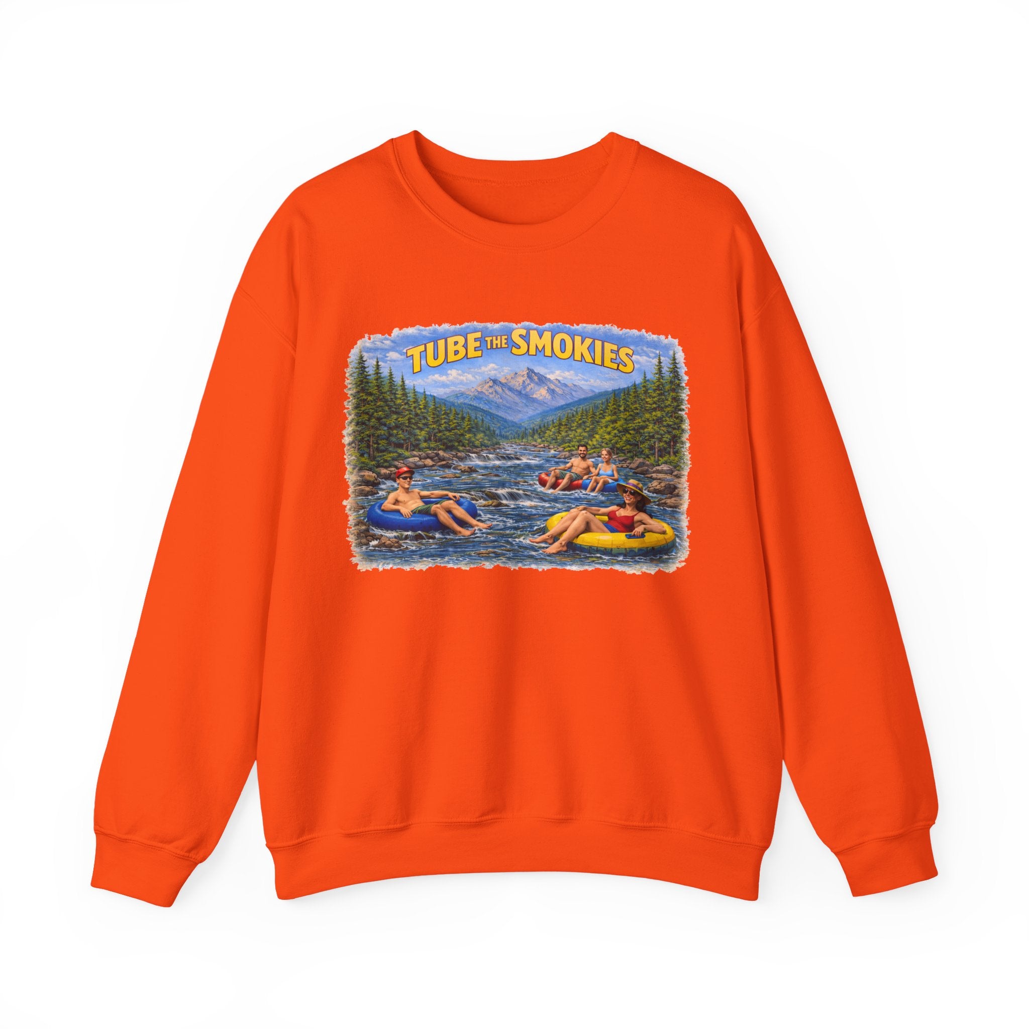 Tube the Smokies Crewneck Sweatshirt – Scenic River Tubing Graphic