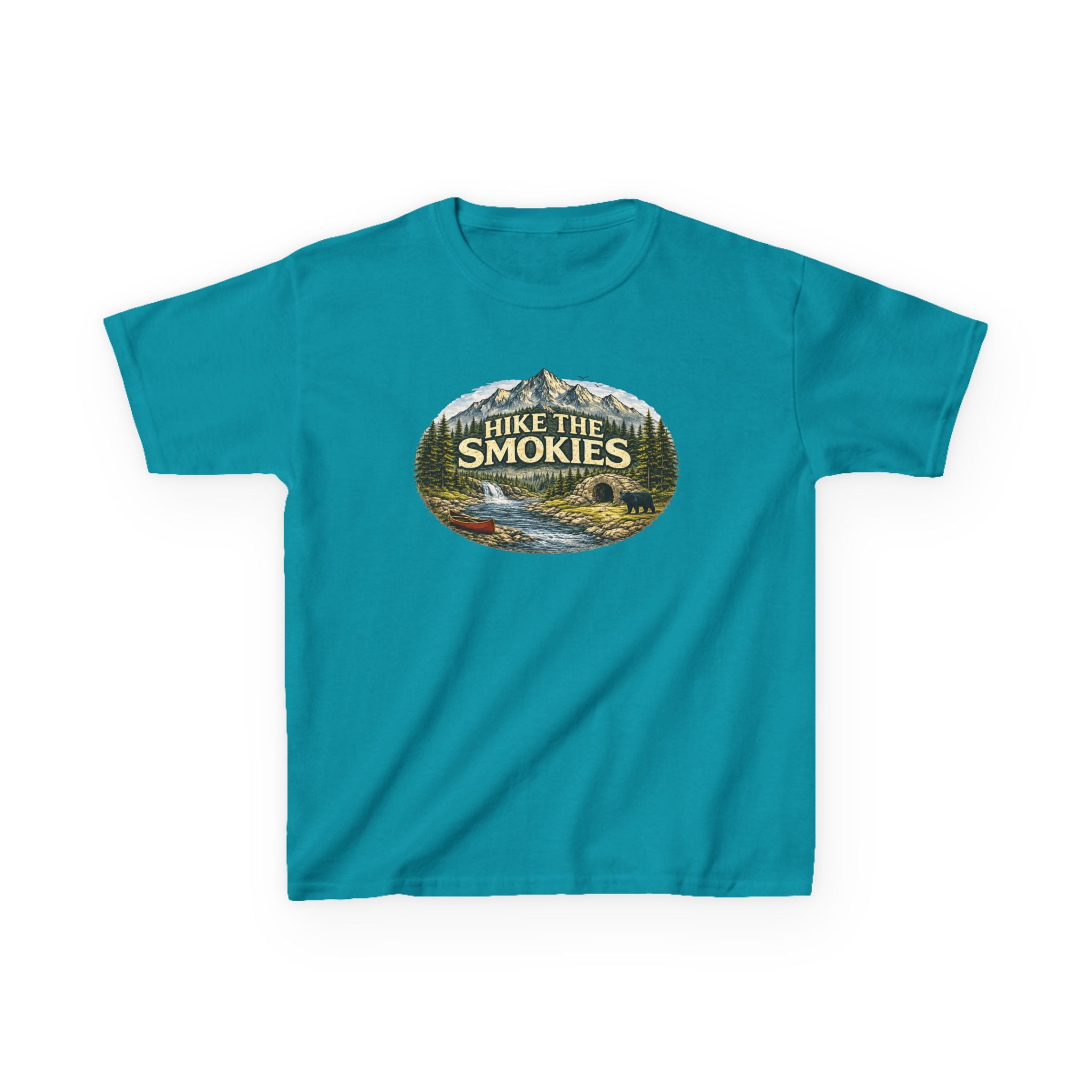Kids Tee — "Hike the Smokies" Scenic Mountain Camping Shirt