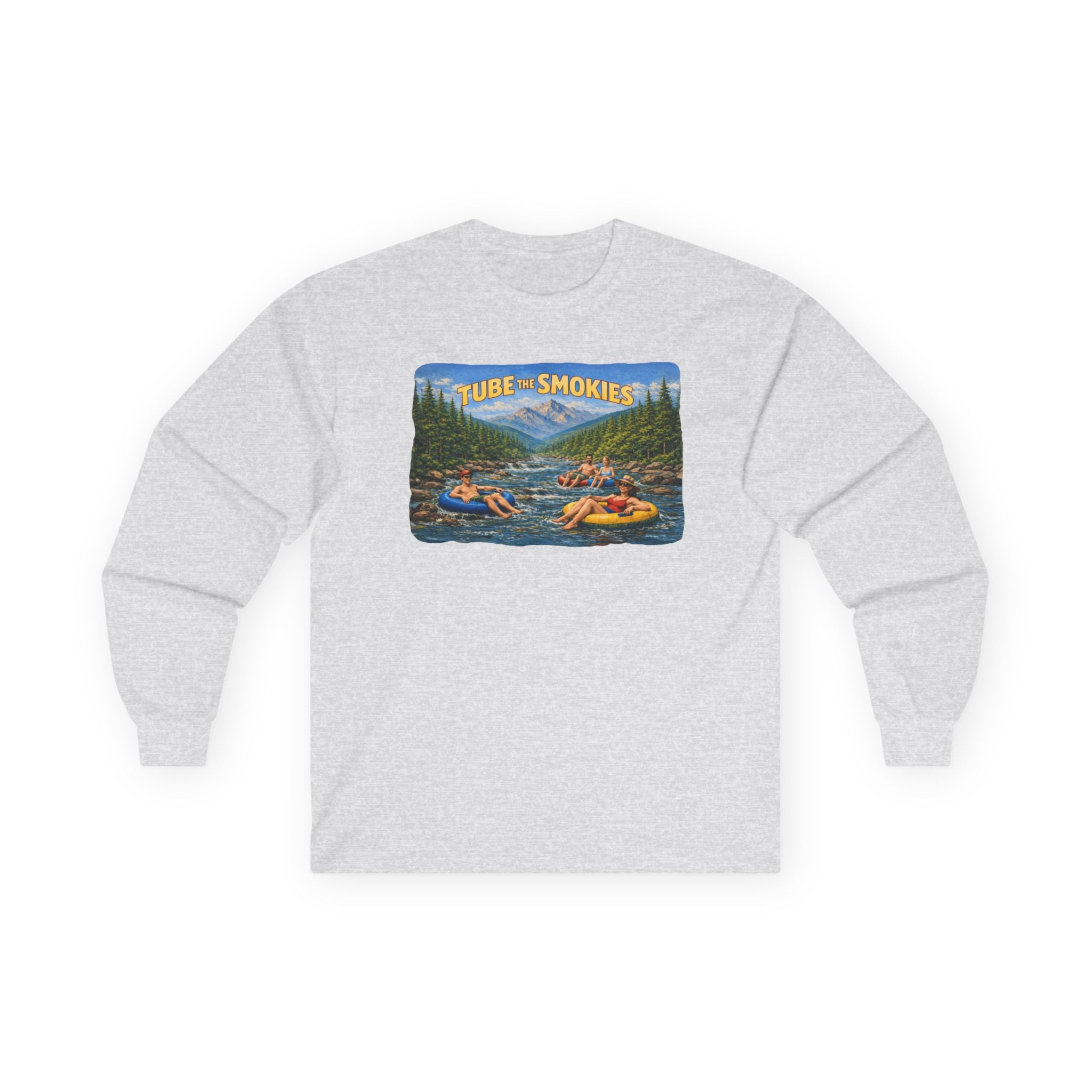 Smokies River Tubing Long Sleeve Tee – Vintage Outdoor Adventure Design