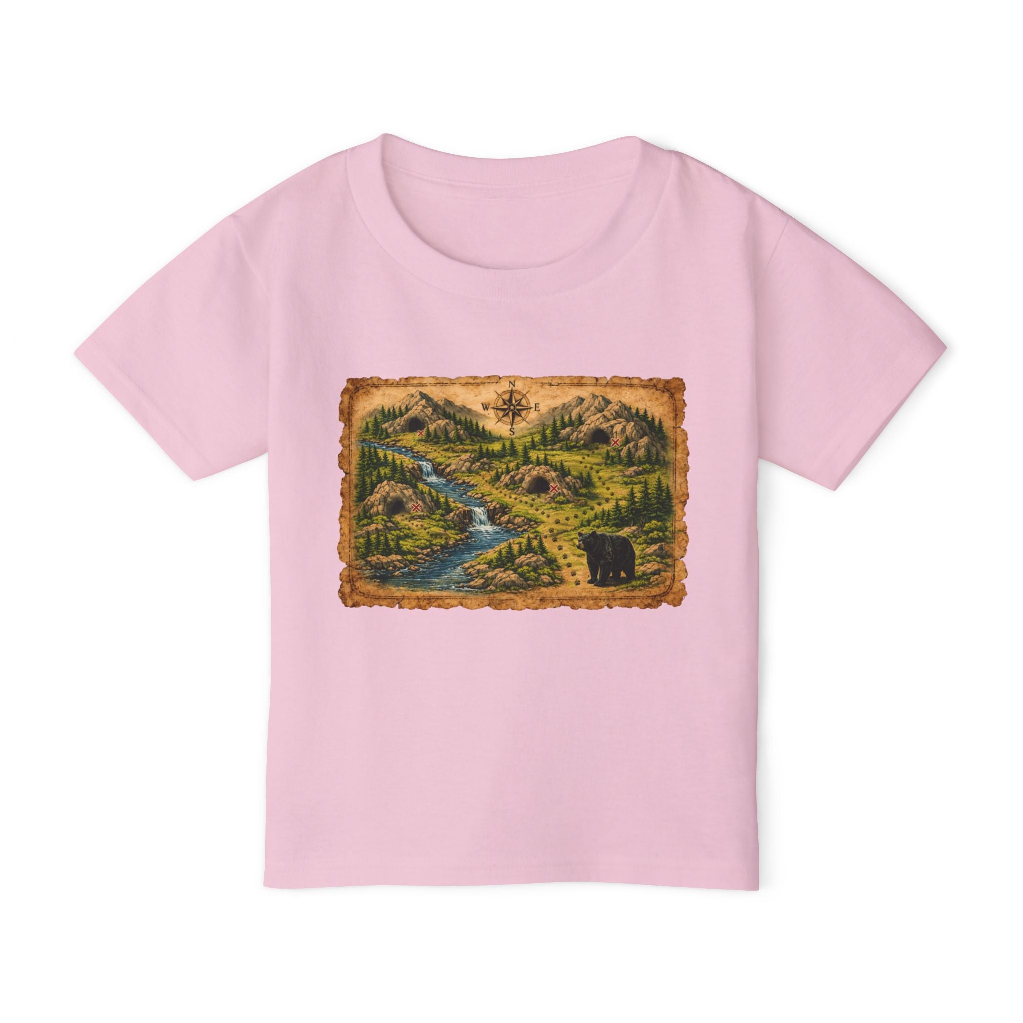 Toddler T-Shirt — Bear Cave Treasure Map