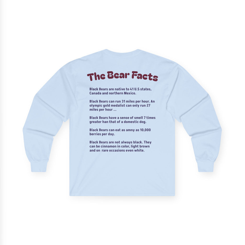 Smoky Mountain Black Bear Facts - Unisex Long Sleeve Tee