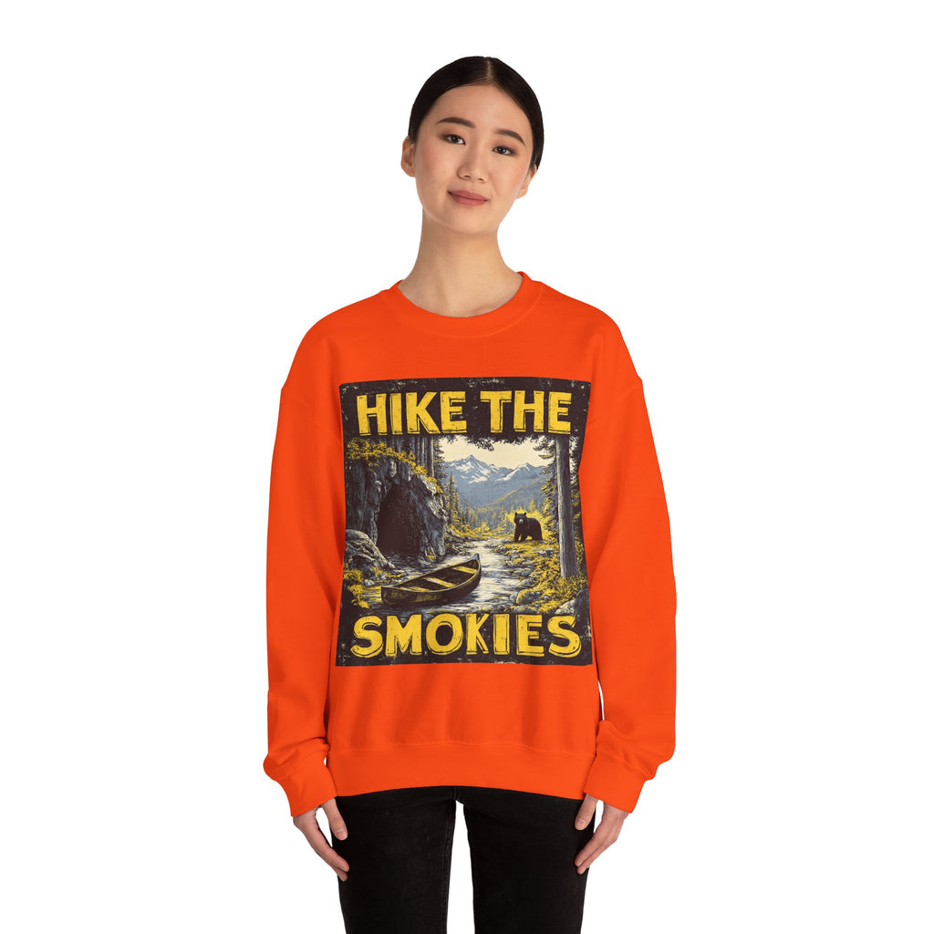 Hike the Smokies Sweatshirt — Vintage Mountain Hiking Unisex Crewneck