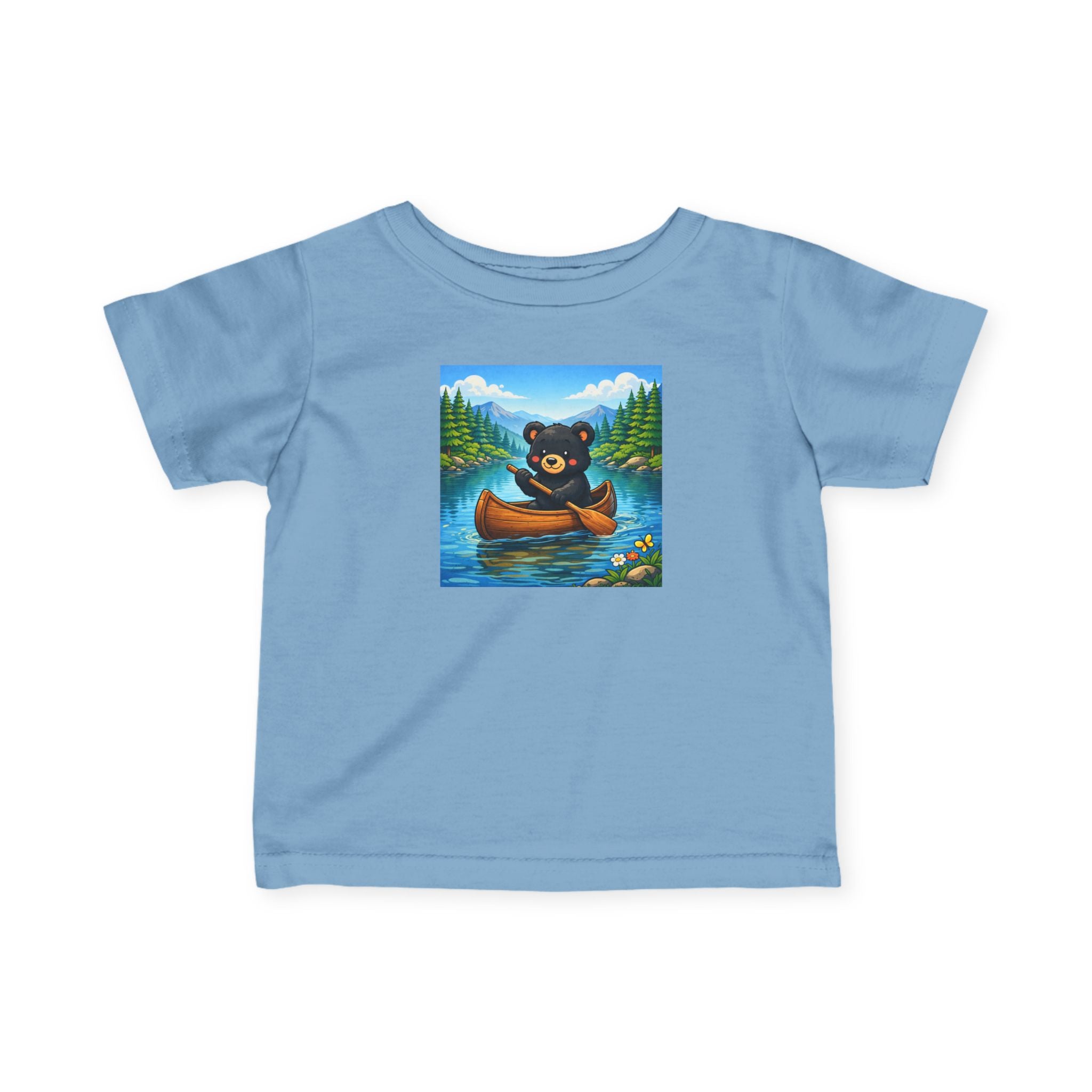 Infant Tee — Cute Bear Canoe Design (Baby T‑Shirt)