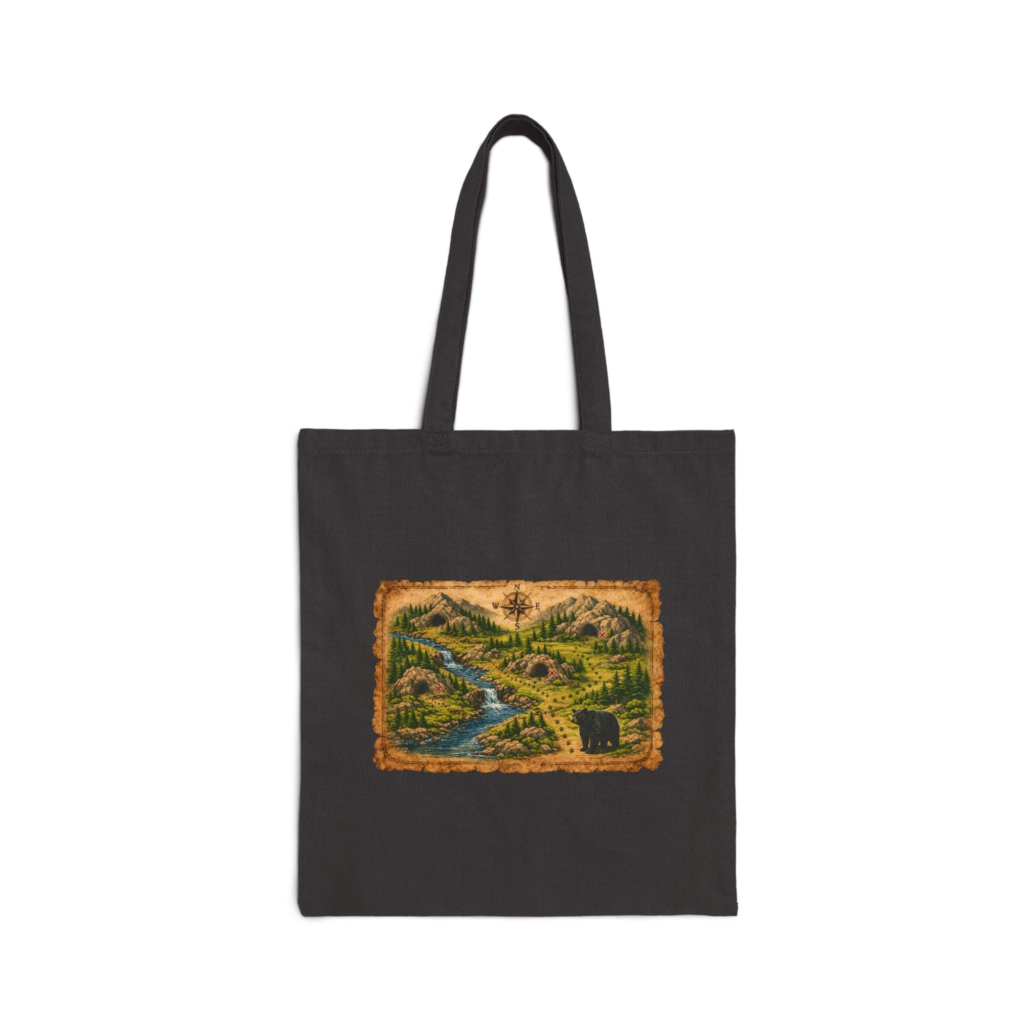 Canvas Tote Bag — Vintage Wilderness Landscape Print