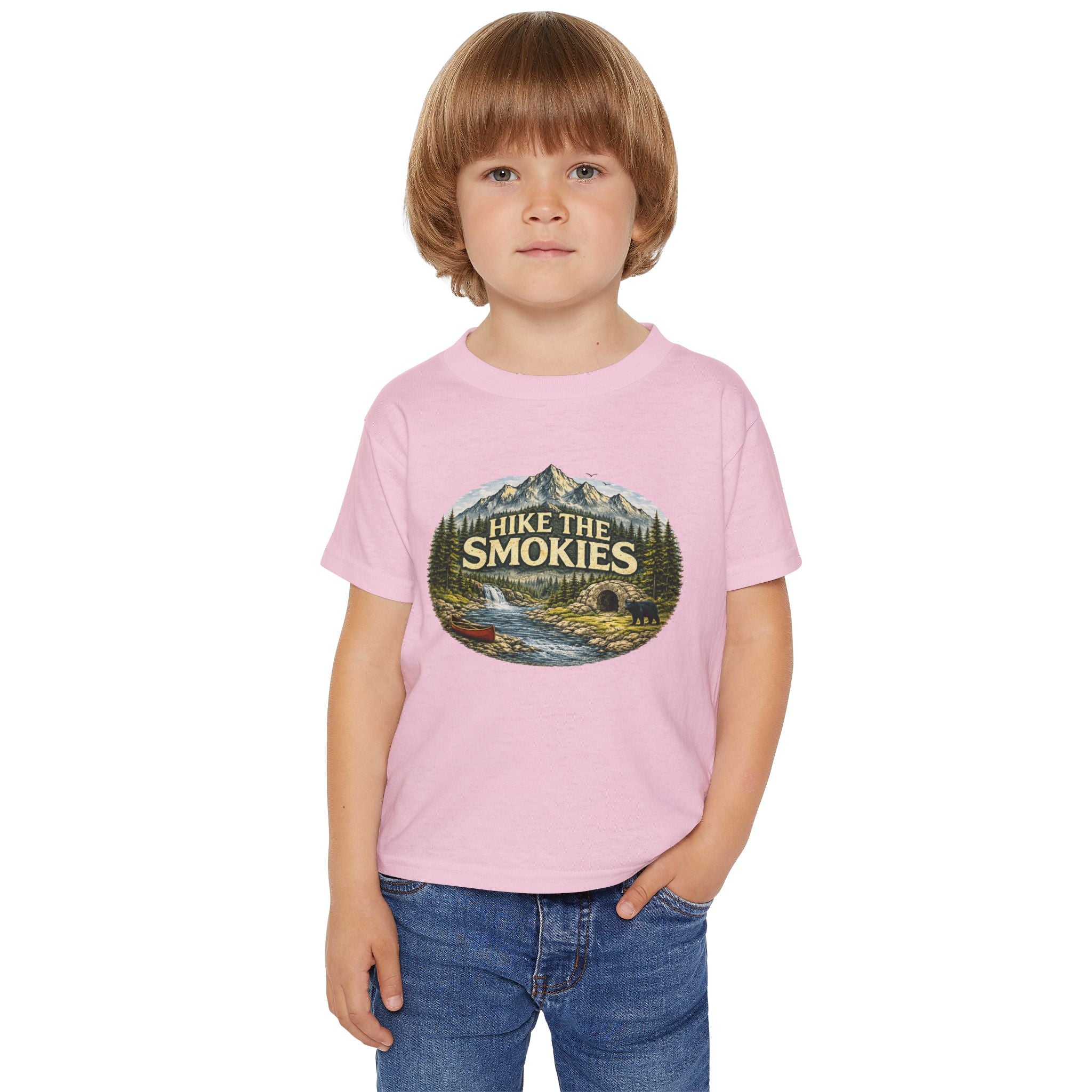 Toddler T‑Shirt — "Hike The Smokies" Mountain & Bear Outdoor Adventure Tee