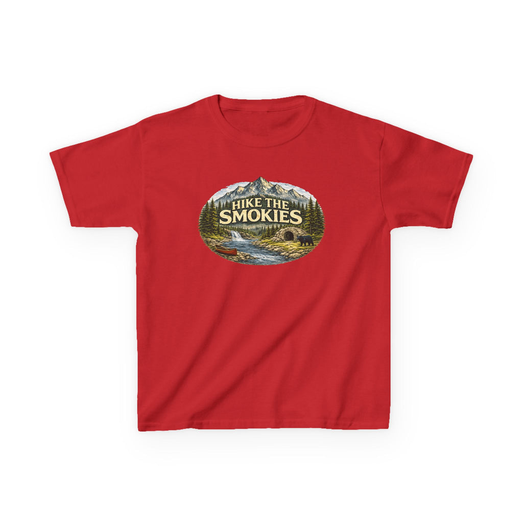 Kids Tee — "Hike the Smokies" Scenic Mountain Camping Shirt