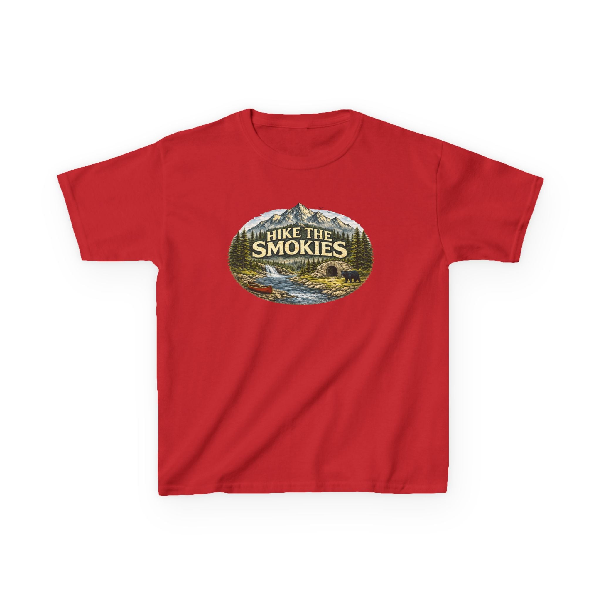 Kids Tee — "Hike the Smokies" Scenic Mountain Camping Shirt