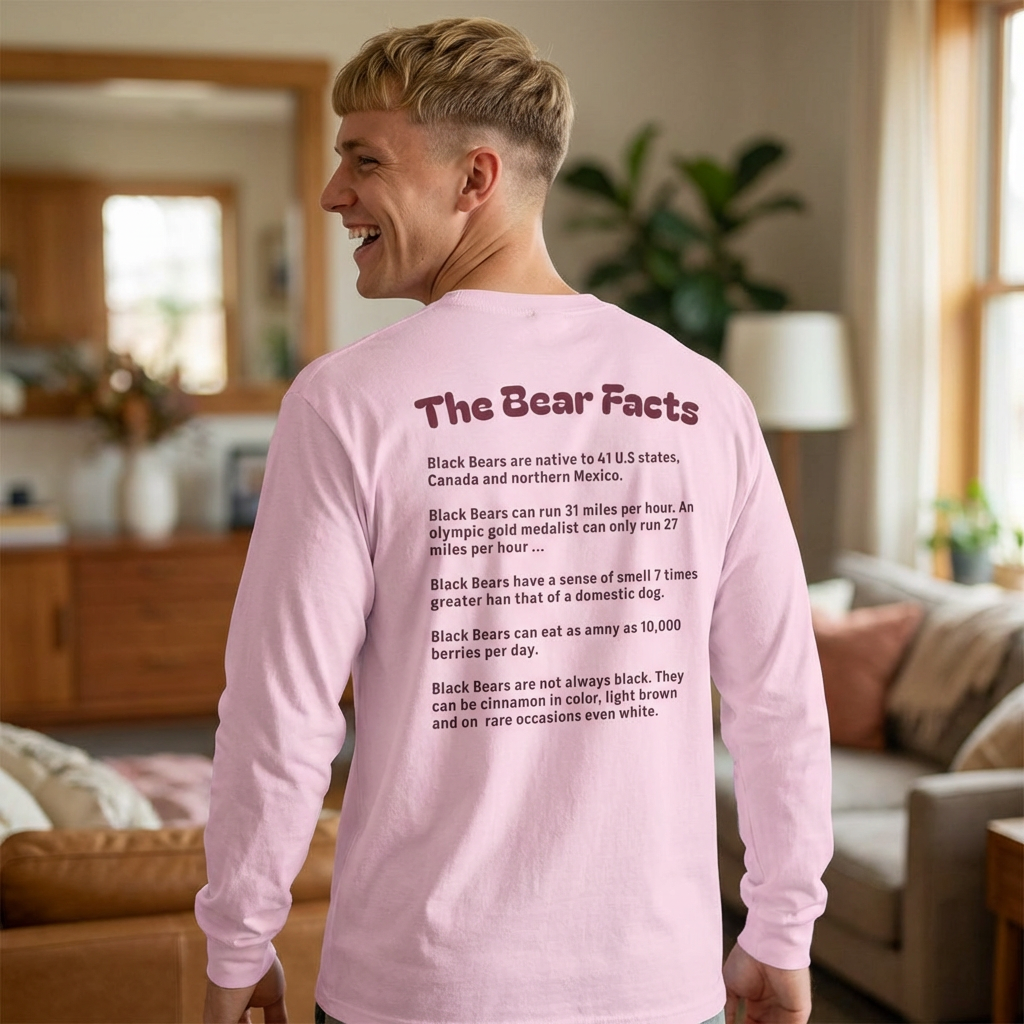 Smoky Mountain Black Bear Facts - Unisex Long Sleeve Tee