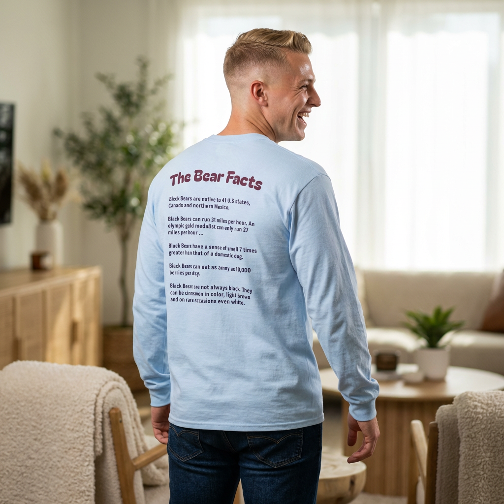 Smoky Mountain Black Bear Facts - Unisex Long Sleeve Tee