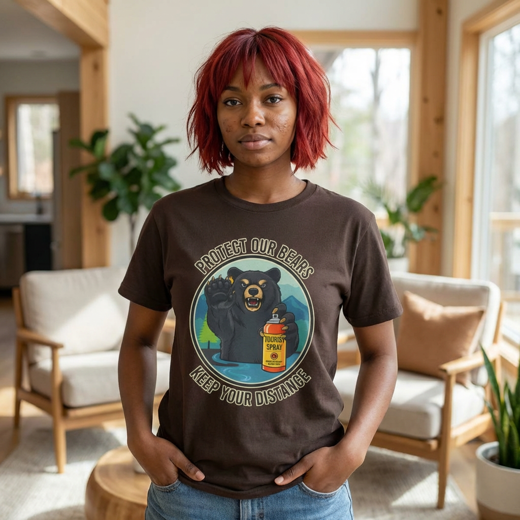 Smoky Mountain Black Bear Unisex Tee | Funny Wildlife Graphic