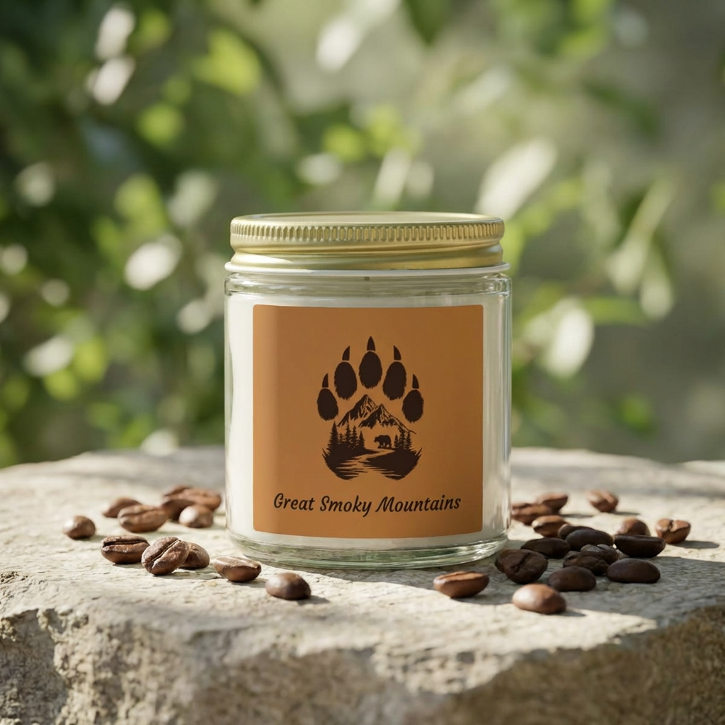 Great Smoky Mountains Scented Candle — Coconut Apricot Wax (4oz/9oz)