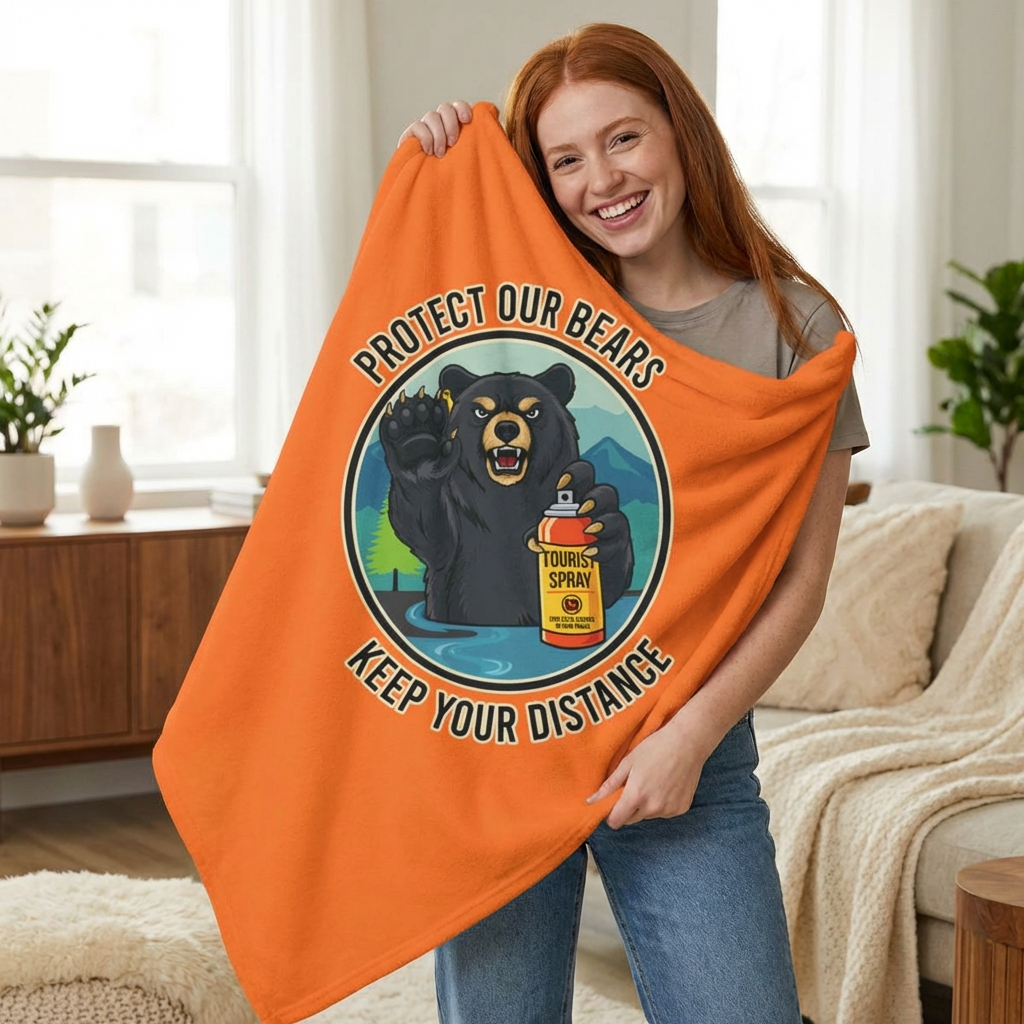 Protect Our Bears  Vols Orange Velveteen Plush Throw