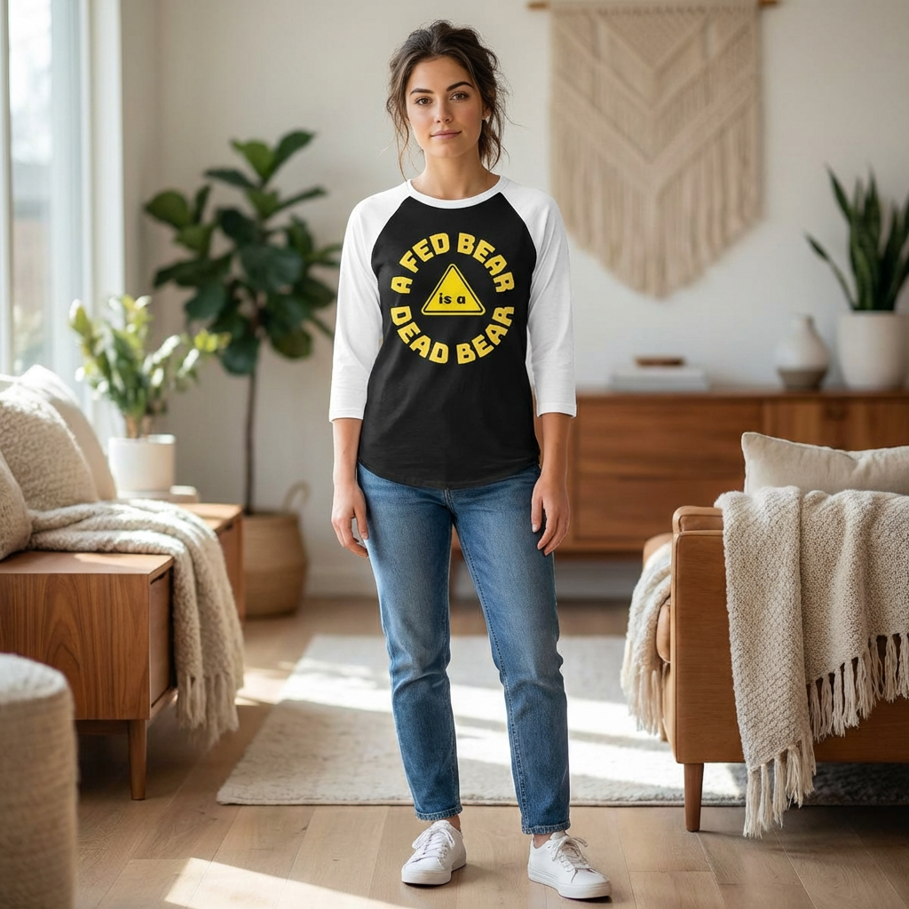 Fed Bear/Dead Bear Unisex Raglan Tee