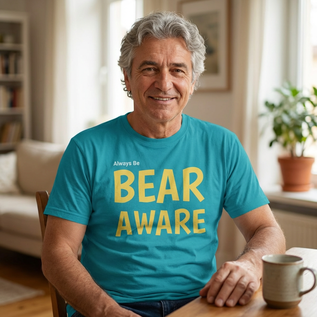 Bear Aware Unisex Cotton T-Shirt - Wildlife Awareness