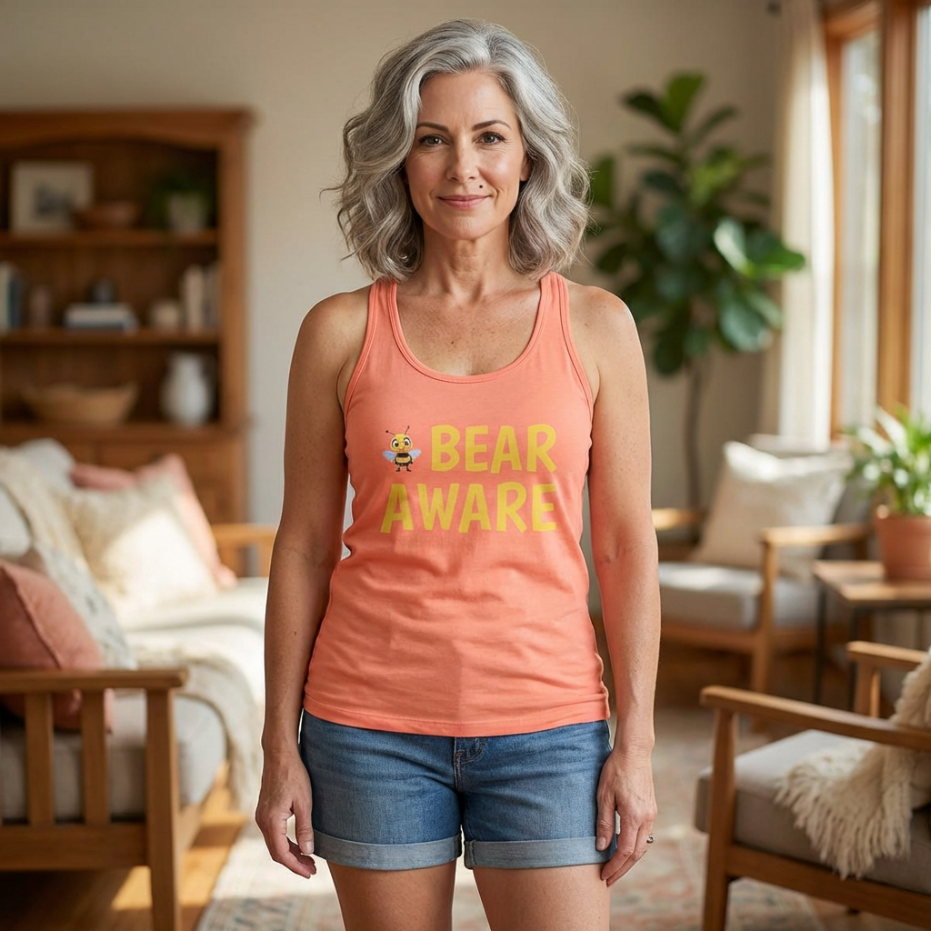Women's Ideal Racerback Tank - Wildlife Awareness Message
