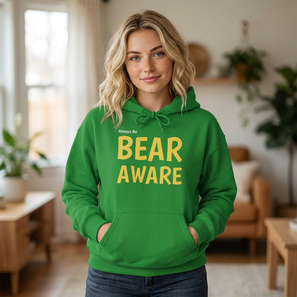 Forest Critters Awareness Hoodie — Wildlife Safety Sweatshirt for Outdoor Enthusiasts