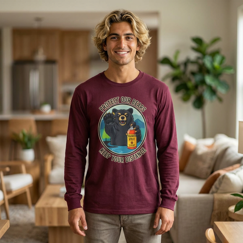 Protect Our Bears Long Sleeve Tee — Keep Your Distance Graphic Shirt