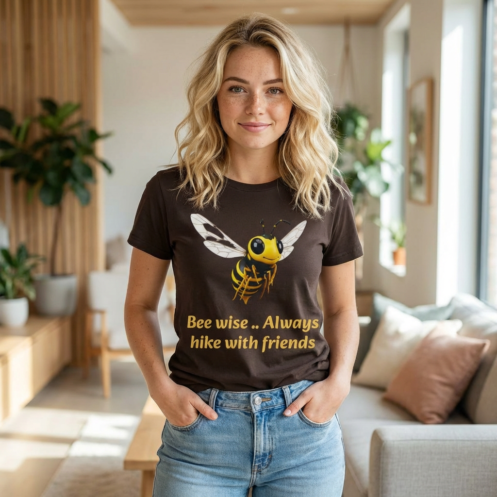Bee Graphic T-Shirt — Cute Yellow Honeybee Illustration Tee