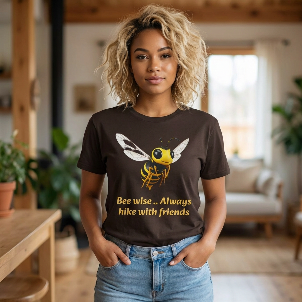 Bee Graphic T-Shirt — Cute Yellow Honeybee Illustration Tee