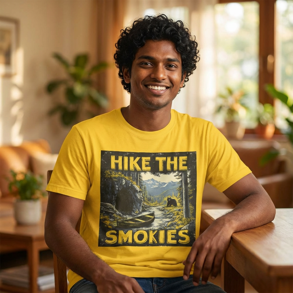 Hike the Smokies T-Shirt — Vintage Smoky Mountains Hiking Tee