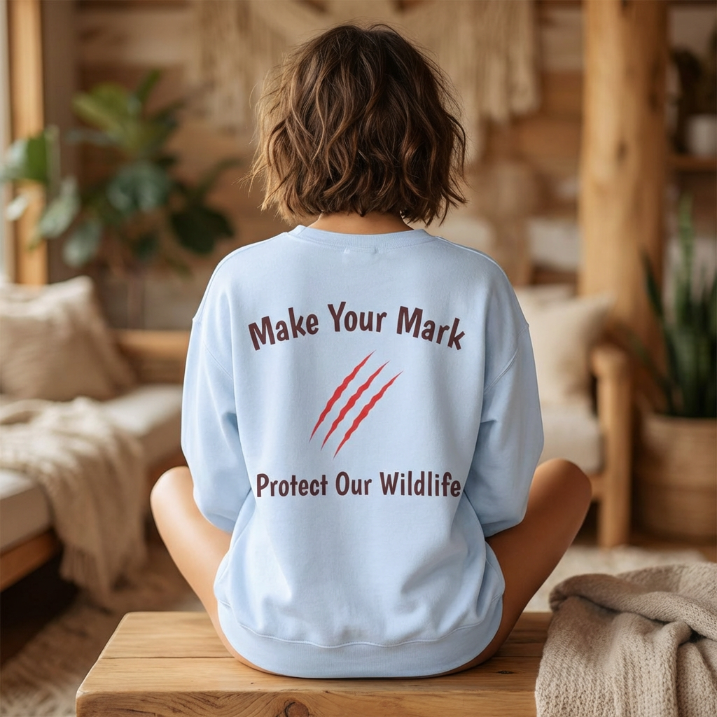 Make Your Mark  Unisex Crewneck Sweatshirt /  Wildlife Advocacy