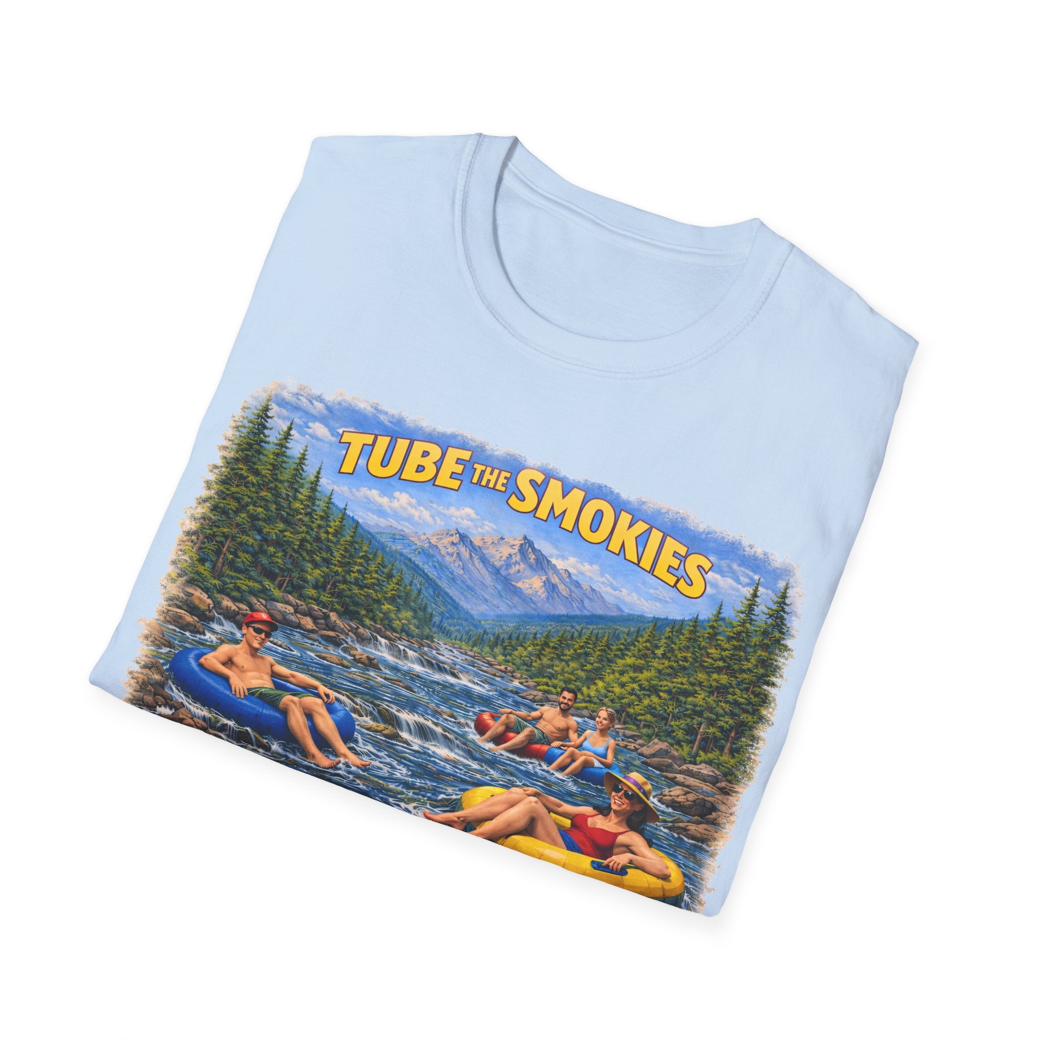 Tube the Smokies Unisex T-Shirt — River Tubing Graphic Tee for Smoky Mountains Fans