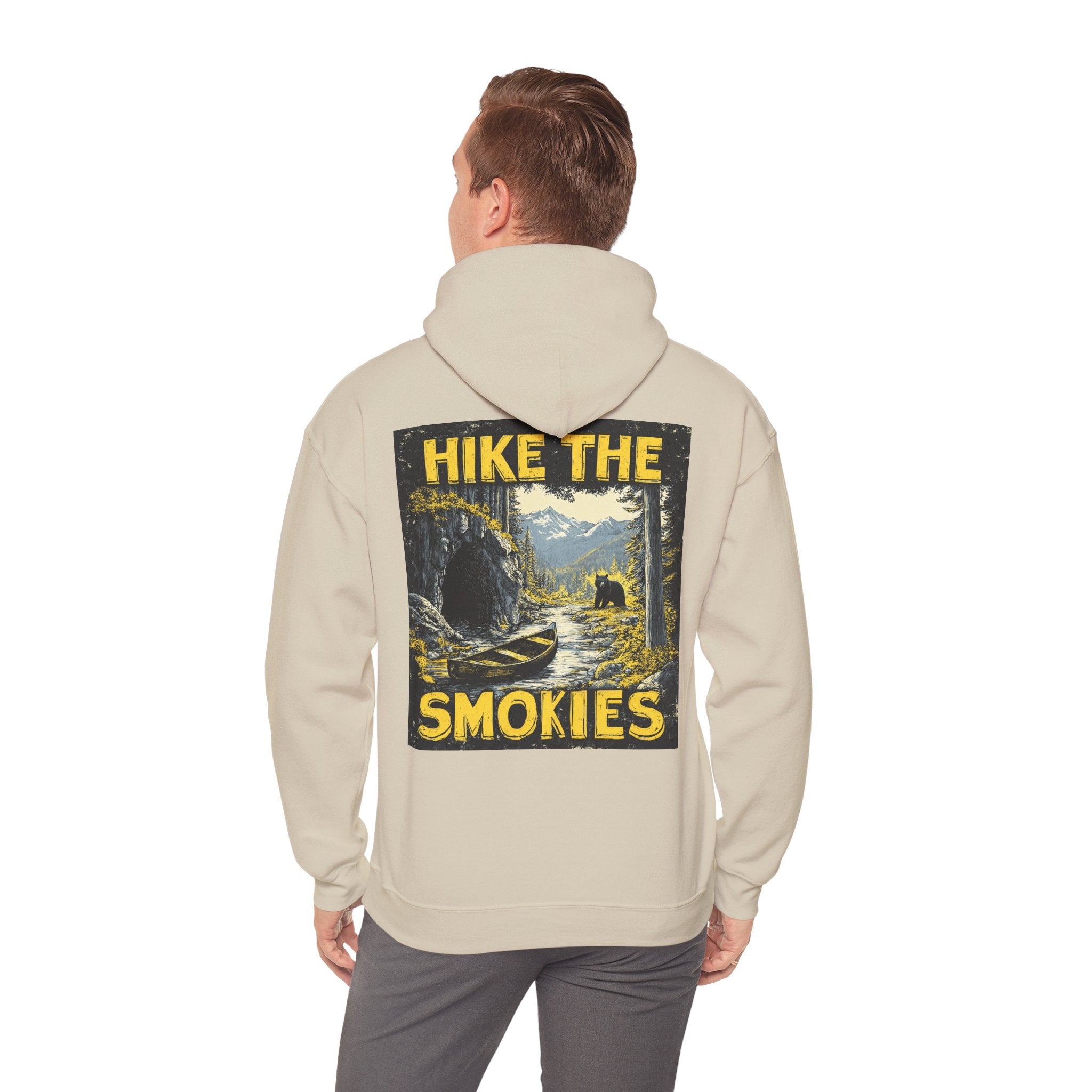 Hoodie - Vintage "Hike the Smokies" Smoky Mountains Unisex Hiking Graphic Pullover
