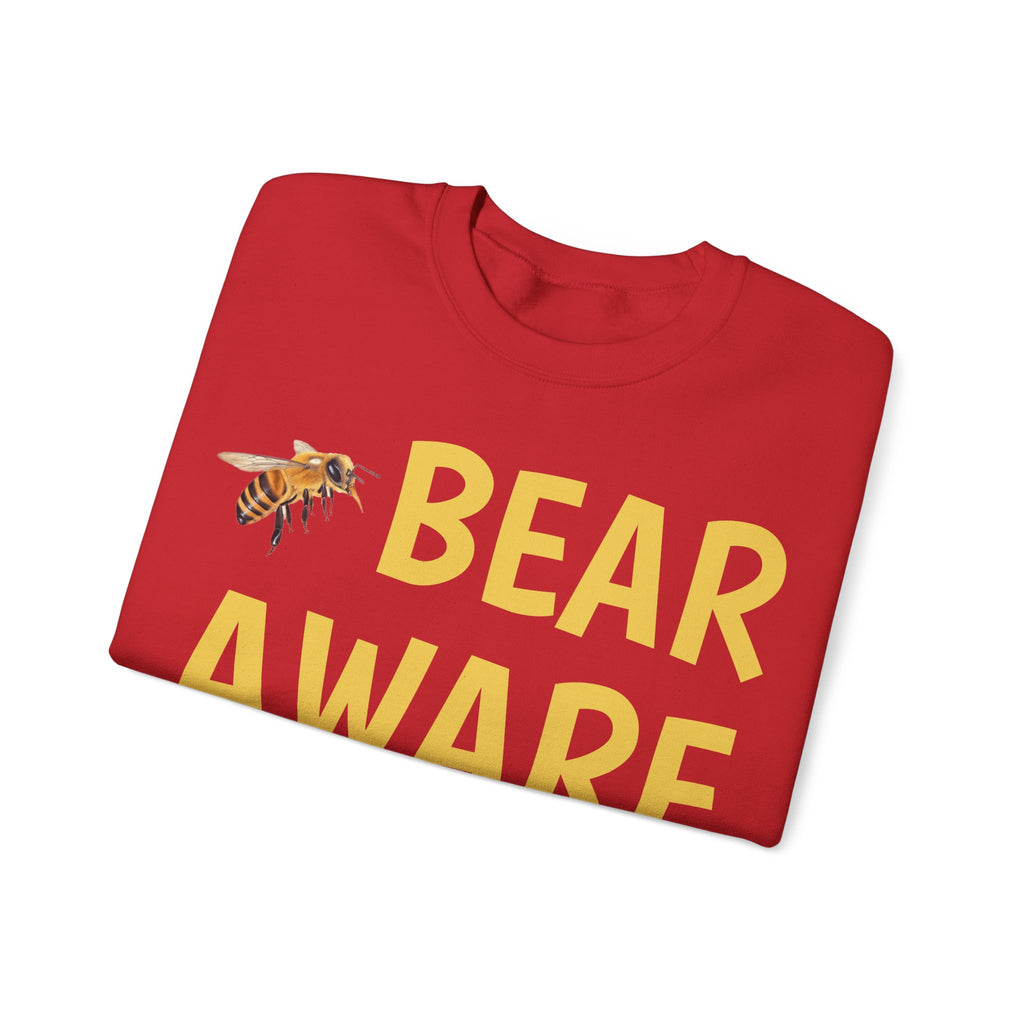 Bear Aware Unisex Crewneck Sweatshirt — Nature-Lover Eco Graphic Pullover