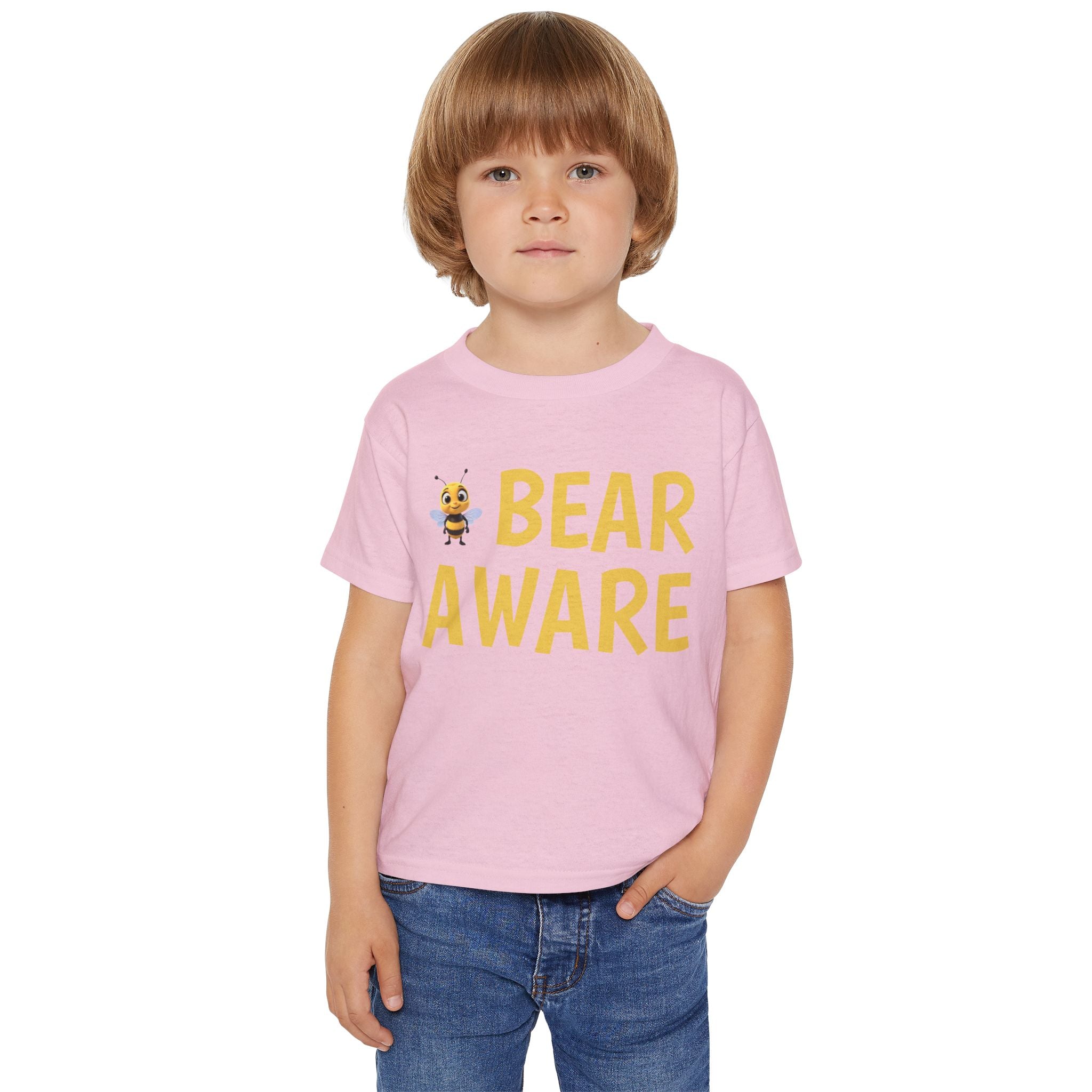 Bear Aware Toddler T-Shirt — Cute Bee Graphic Kids Tee