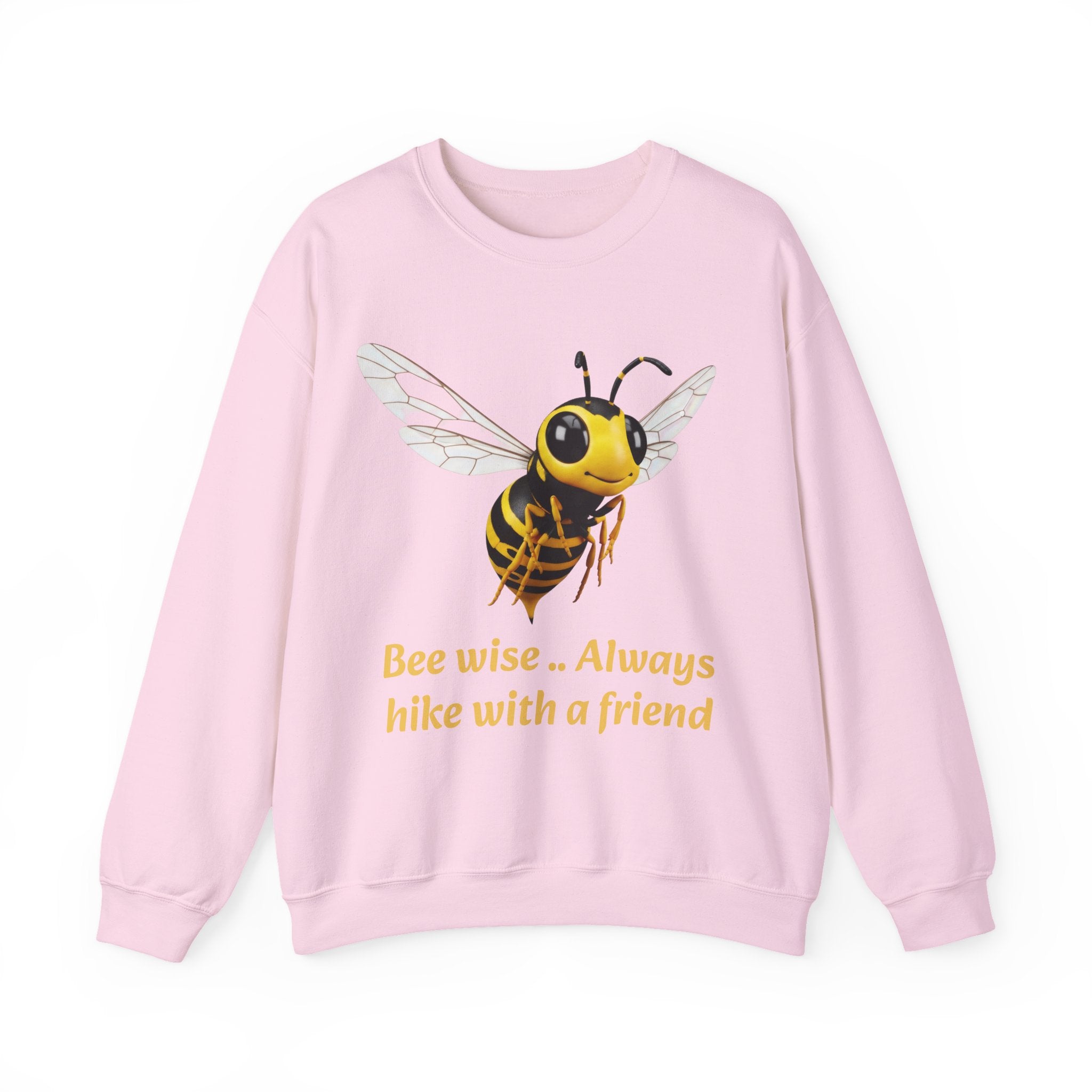Bee Wise Crewneck Sweatshirt — Bee Illustration "Bee wise .. Always hike with a friend"