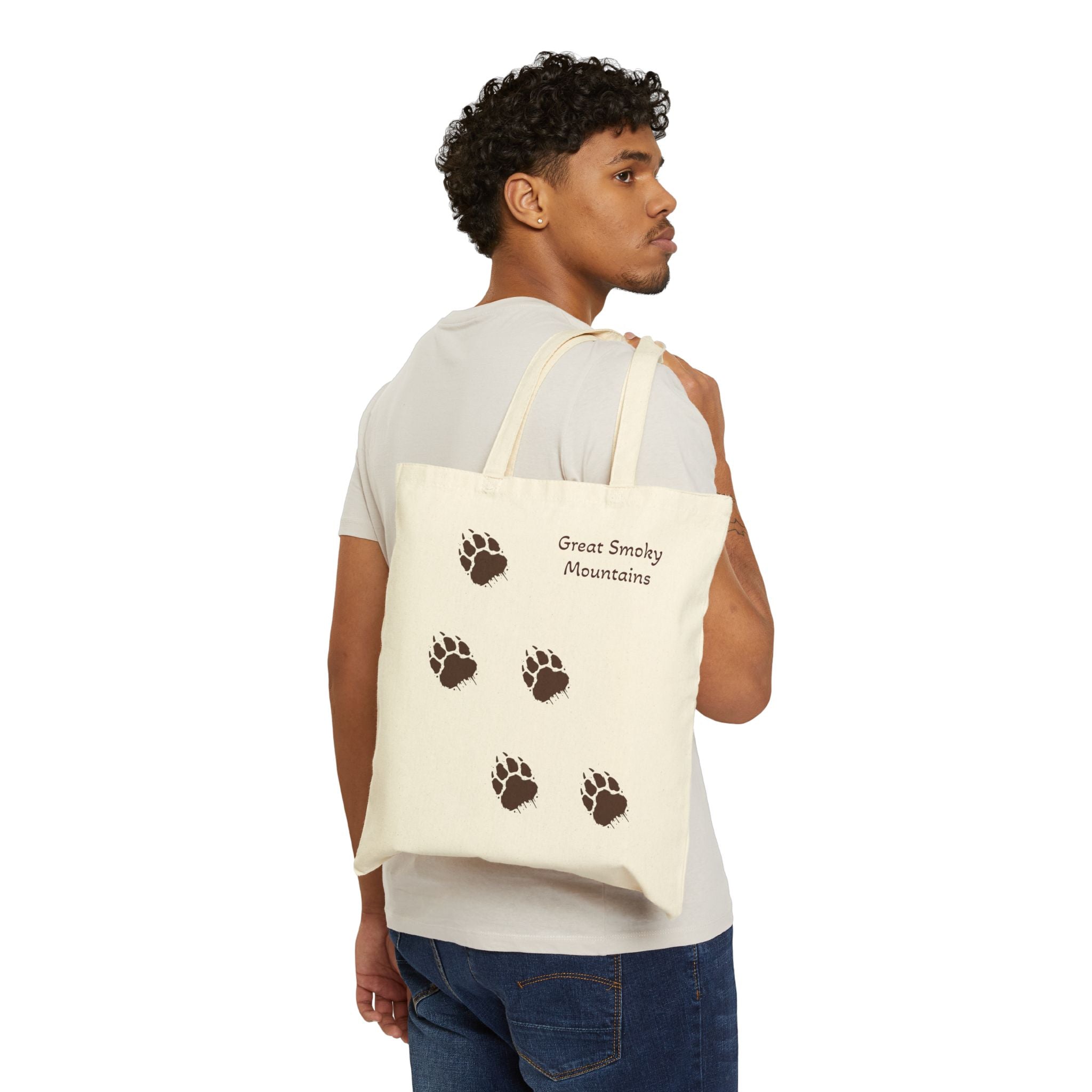Canvas Tote Bag — Paw Print Eco Shopper