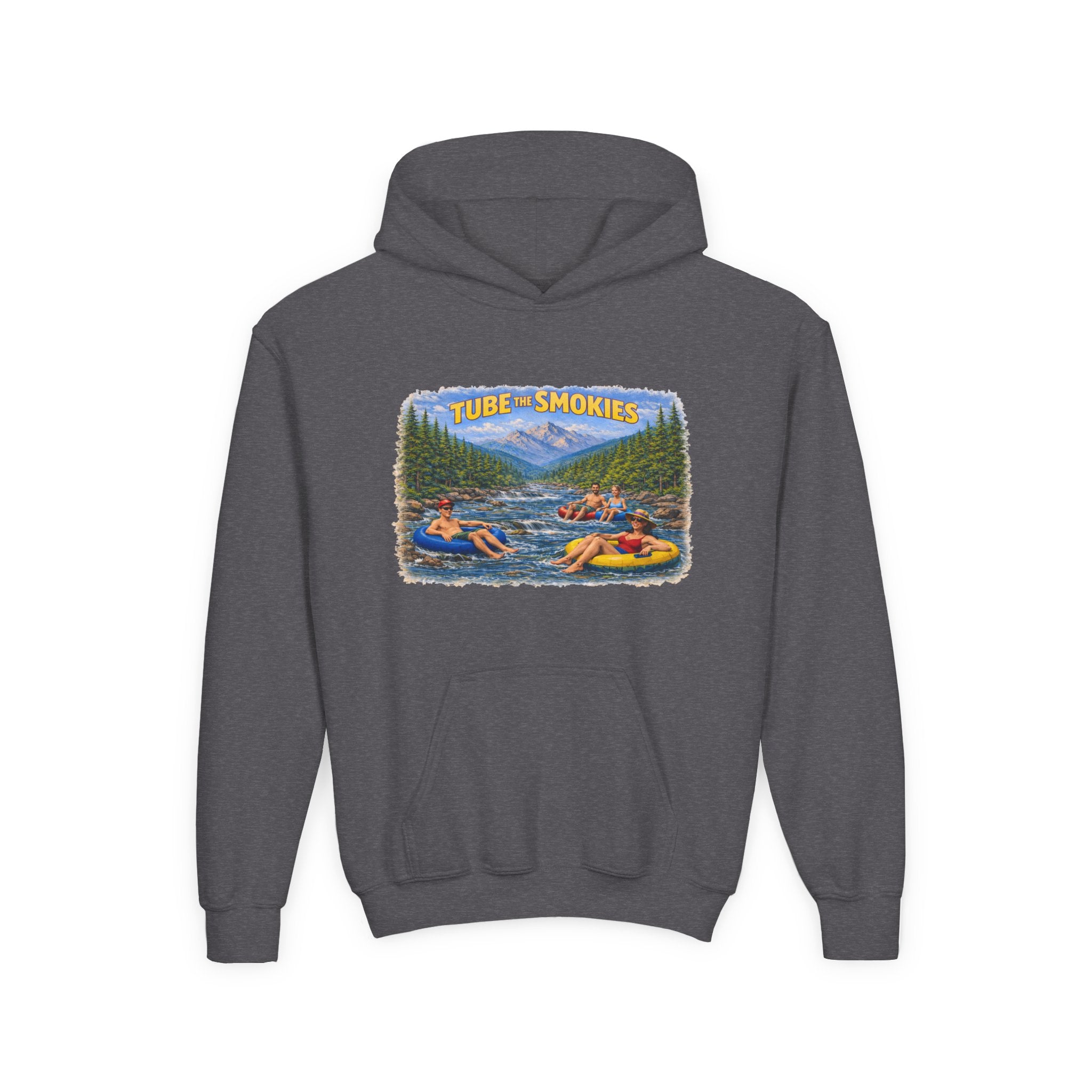 Tube The Smokies Youth Hoodie – River Tubing Graphic Sweatshirt