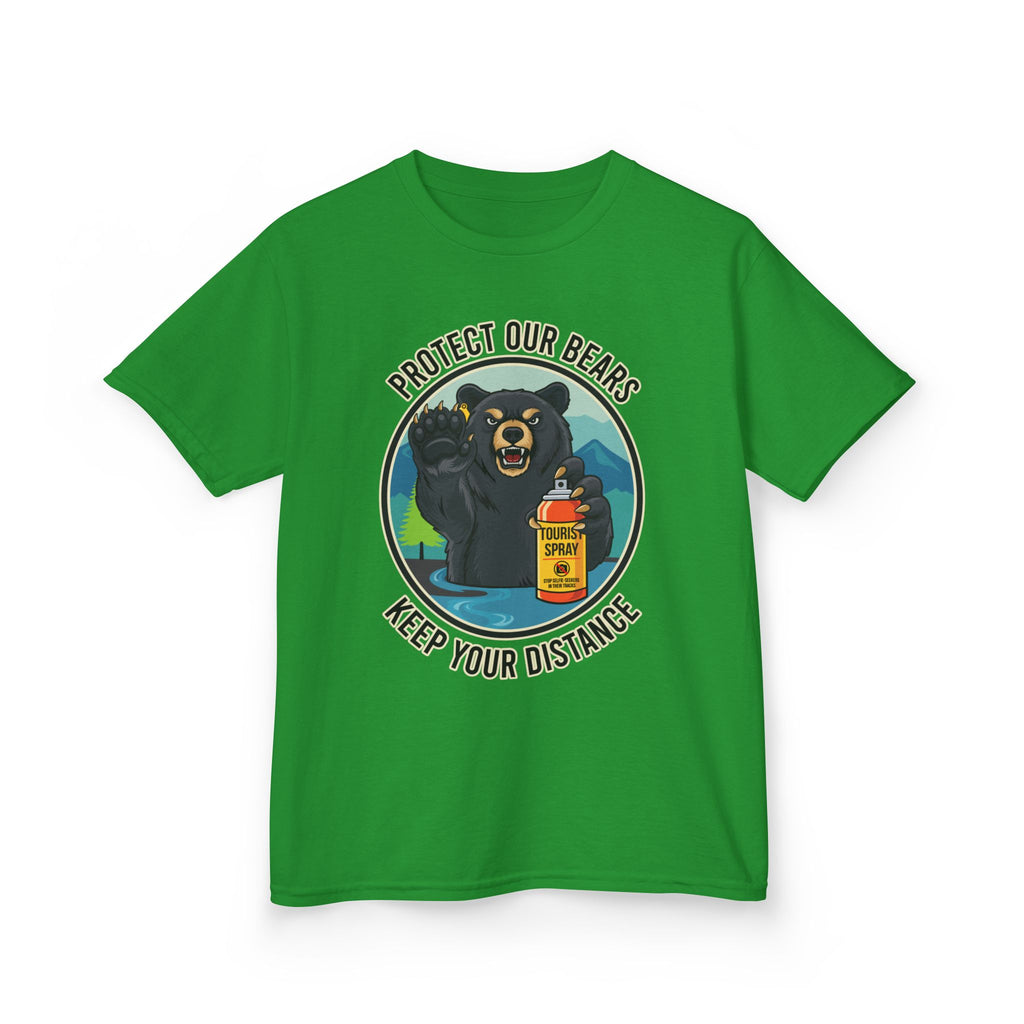 Kids T‑Shirt — "Protect Our Bears, Keep Your Distance" Cute Bear Conservation Tee